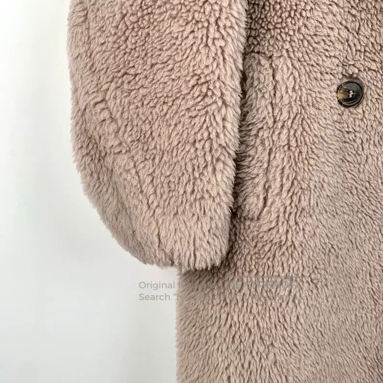 Max Mara Max Mara Brown Teddy Alpaca Hair Lapel Double Breasted Coa Size S / US 4 / IT 40 - 4 Thumbnail