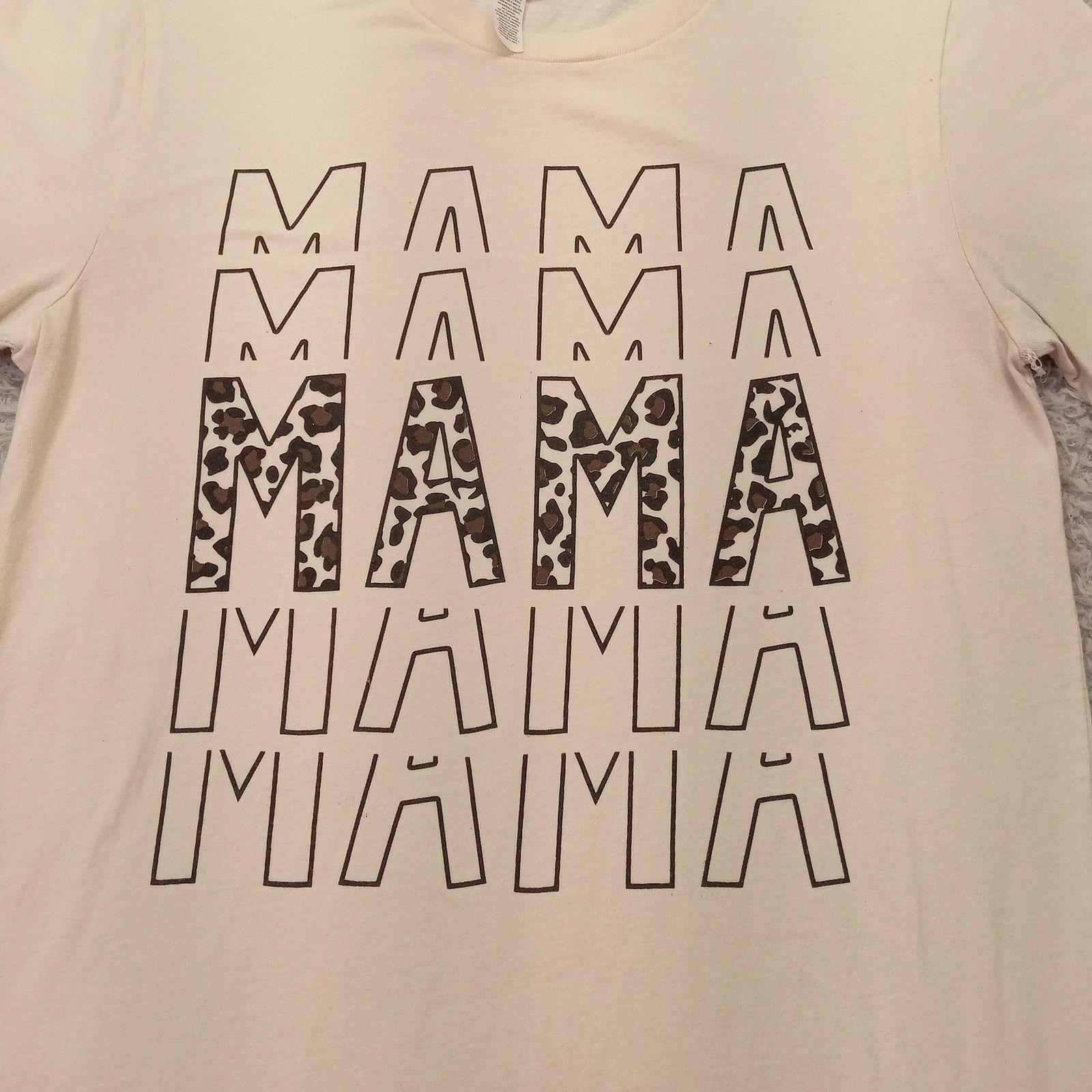 & Other Stories Bella & Canvas T Shirt S Women's MAMA Animal Print Cotton Size ONE SIZE - 2 Thumbnail