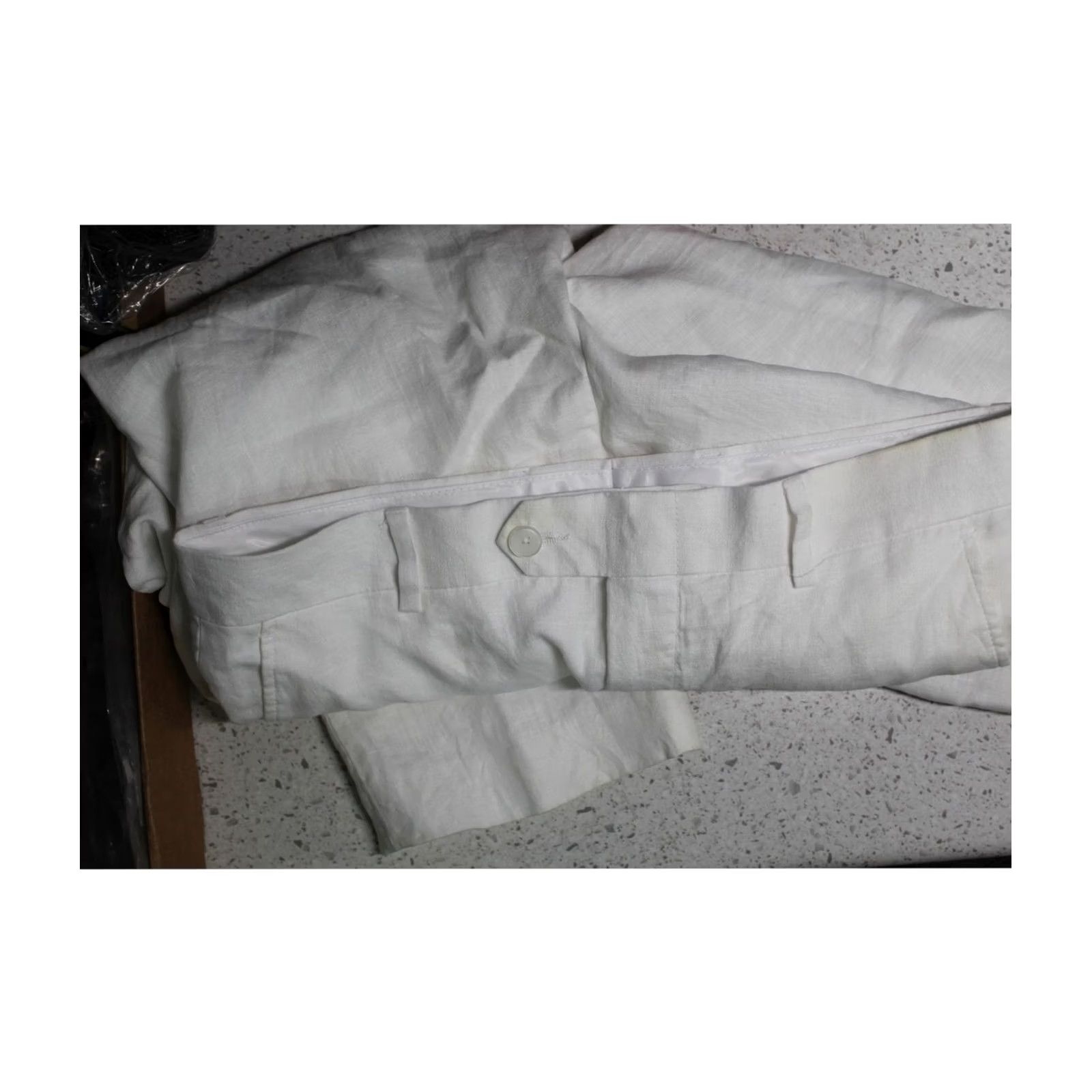 Bar III bar III Mens Slim Fit Tapered Dress Pants white 30W x 30L Size US 30 / EU 46 - 3 Thumbnail