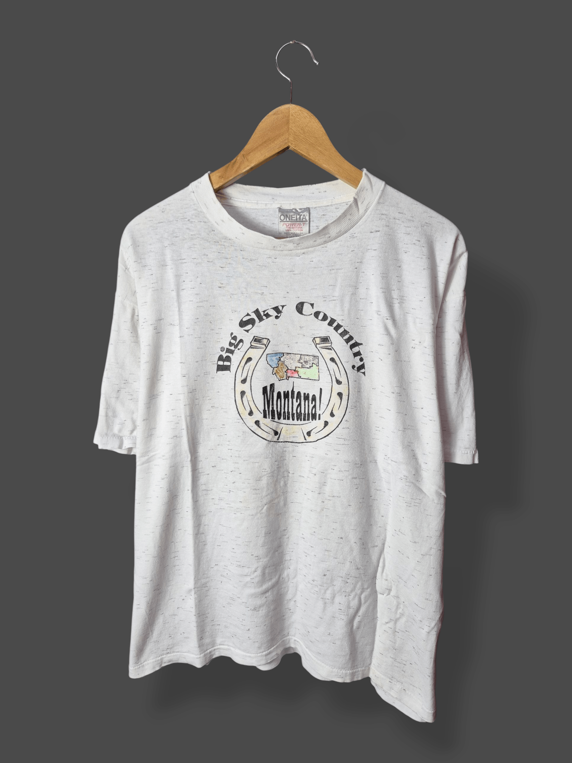 Vintage 🔥 Vintage 90s Oneita Montana Big Sky Country Tee Size US L / EU 52-54 / 3 - 1 Thumbnail