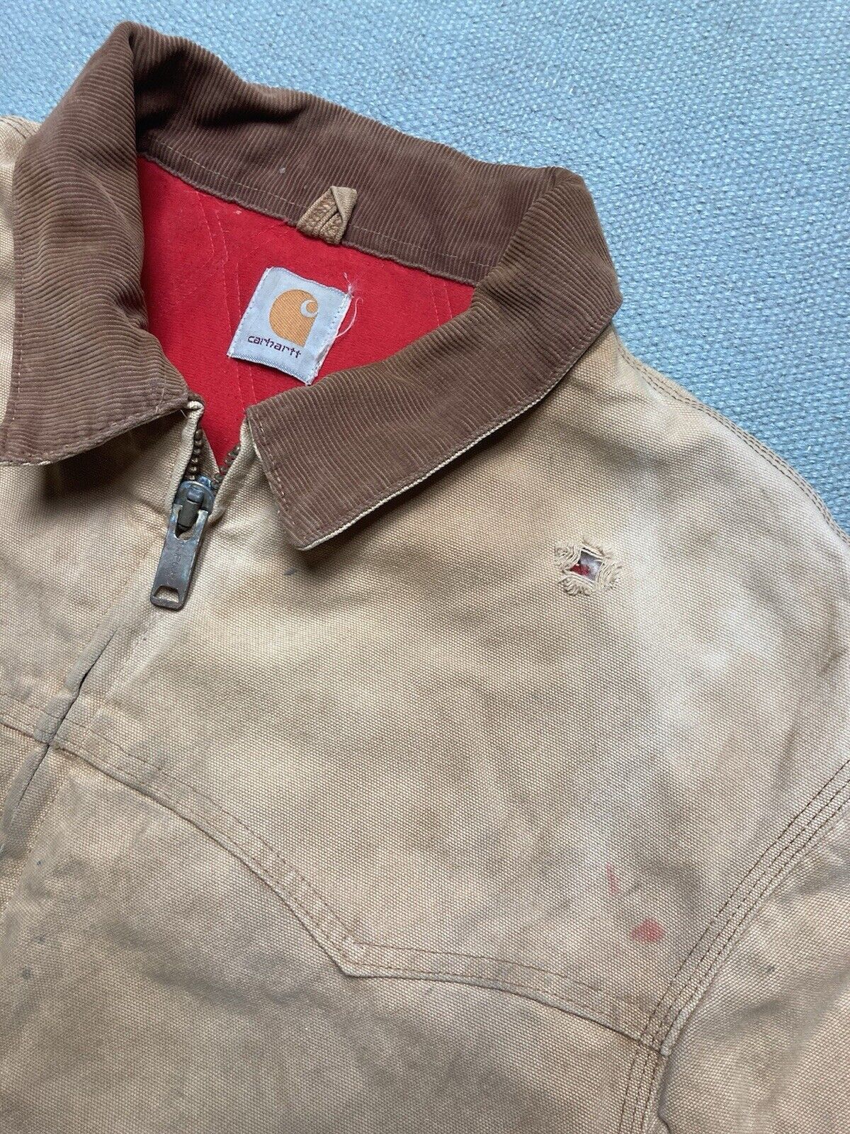 Carhartt × Vintage carhartt Santa Fe work jacket j13 brn distressed thrashed XL Size US XL / EU 56 / 4 - 7 Thumbnail