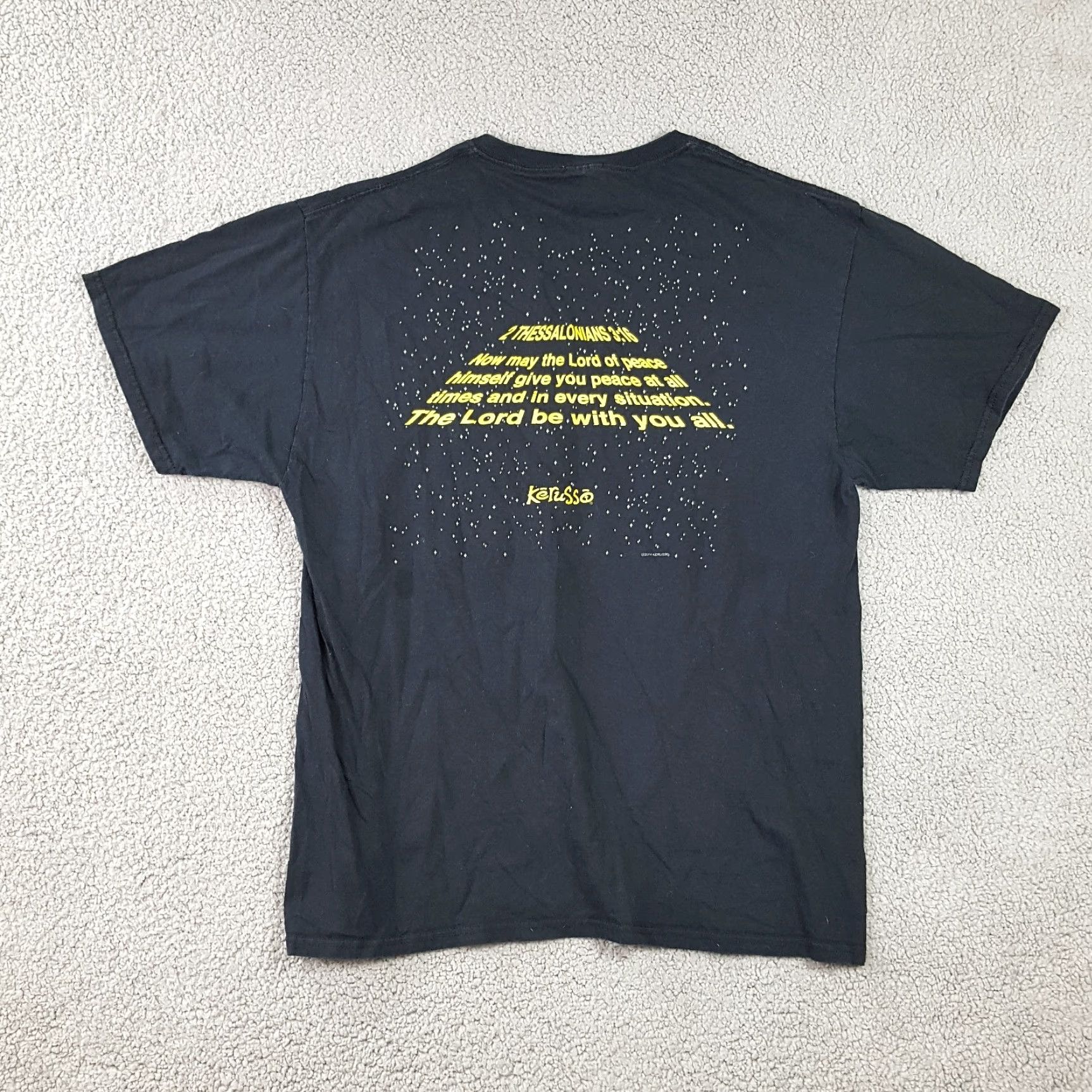 Star Wars VINTAGE Kerusso Star Wars Jesus Parody T-Shirt Large Black Retro Religious Y2K Mens Size US L / EU 52-54 / 3 - 4 Thumbnail