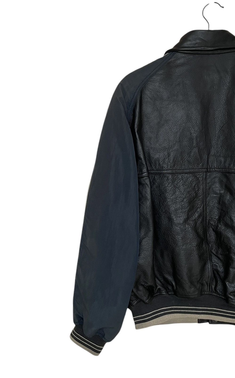 Japanese Brand Vintage Brand Cion Ginza Tokyo Leather Varsity Jacket 1990s Size US L / EU 52-54 / 3 - 6 Thumbnail