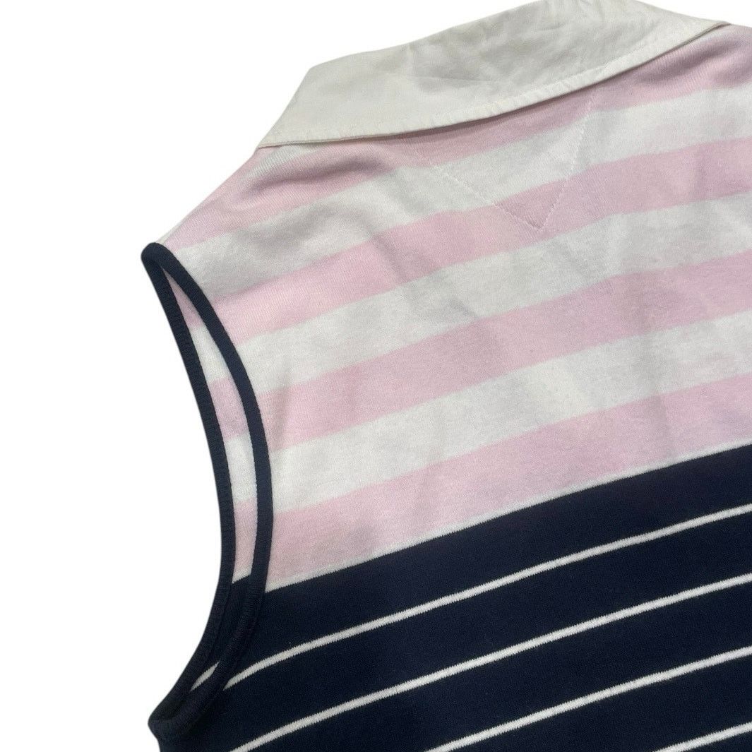 Tommy Hilfiger Tommy Hilfiger Navy Blue & Pink Striped Knit Mini Dress Size S / US 4 / IT 40 - 7 Thumbnail