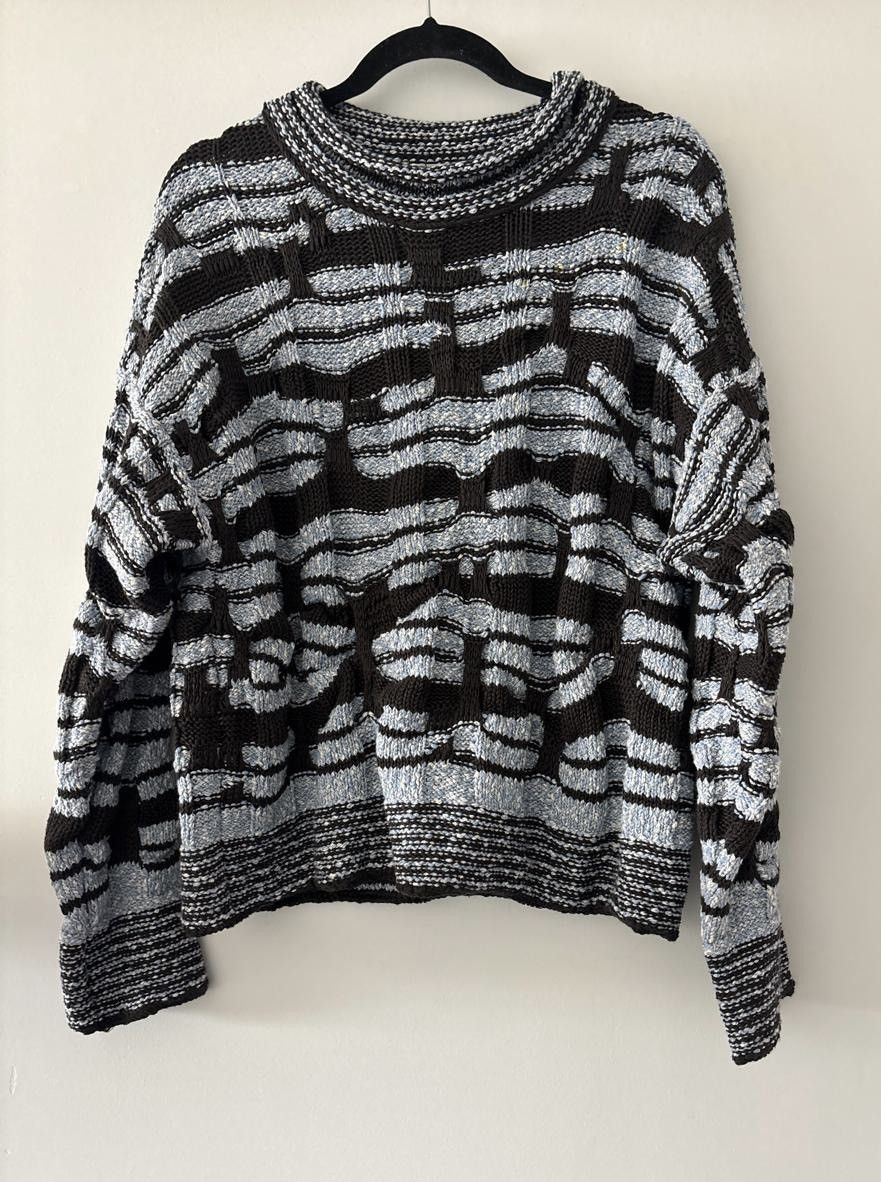 Bottega Veneta Bottega Veneta Distorted Stripe Cotton Sweater Size US M / EU 48-50 / 2 - 5 Thumbnail