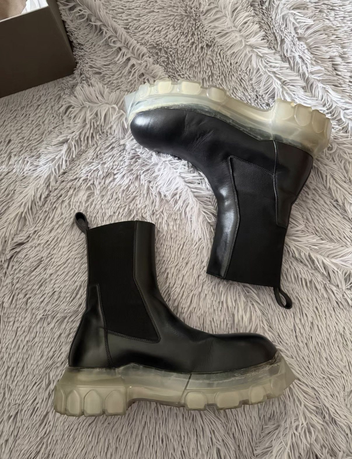Rick Owens Rick Owens transparent crystal sole suede platform boots Size US 8.5 / EU 41-42 - 2 Thumbnail
