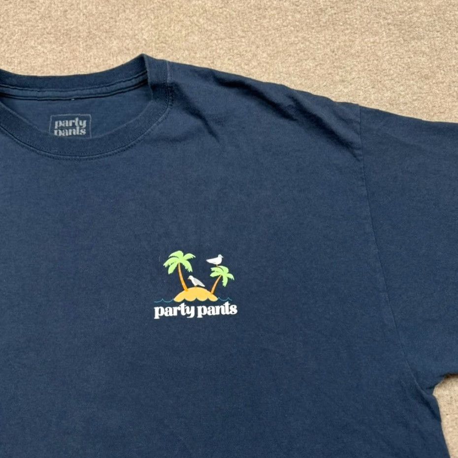 Vintage Vintage Party Pants Men's T-Shirt Size XL Short Sleeve Graphic Print Logo Blue Casual Size US XL / EU 56 / 4 - 3 Thumbnail