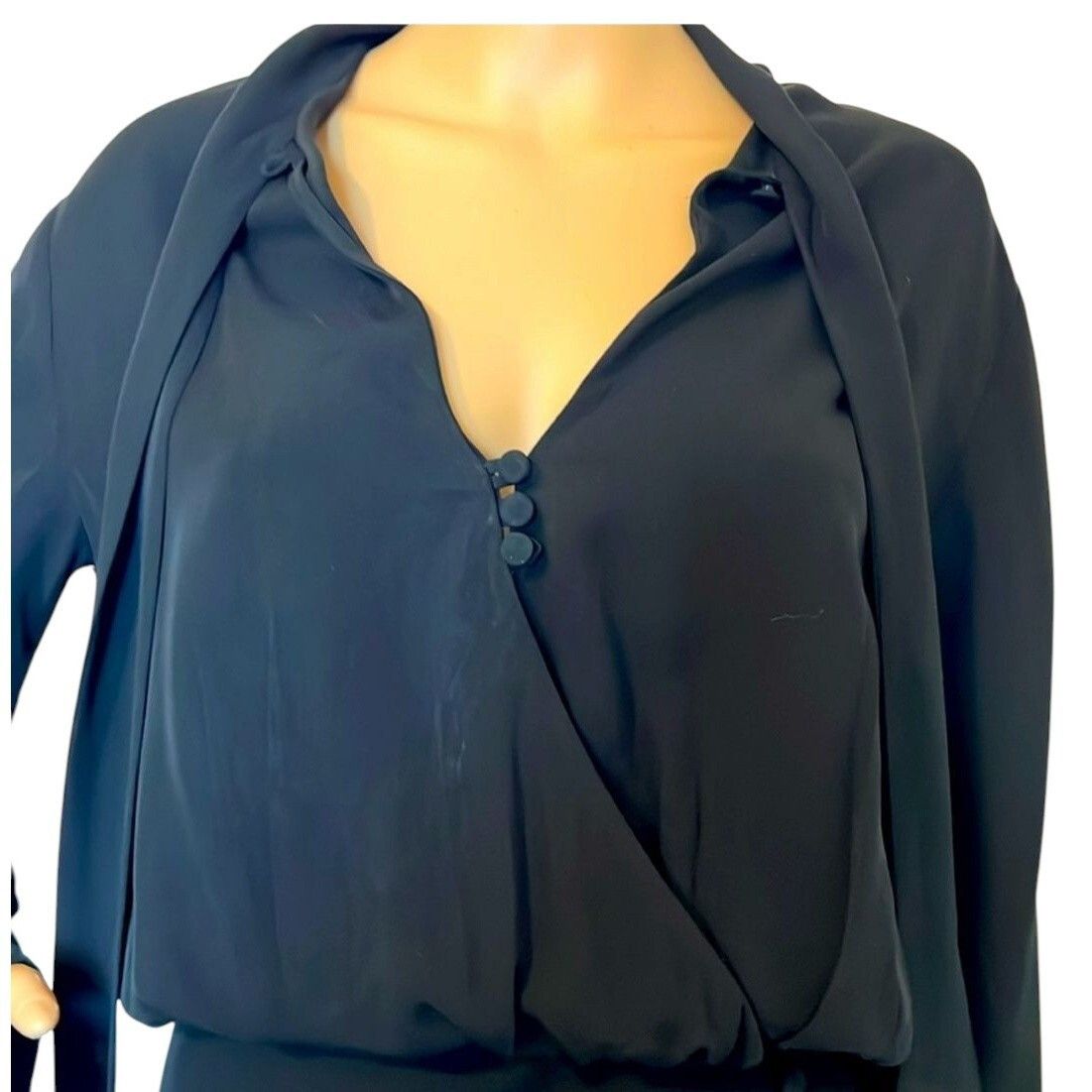 Zara ZARA Tied Mini Dress Black size M Size M / US 6-8 / IT 42-44 - 4 Thumbnail