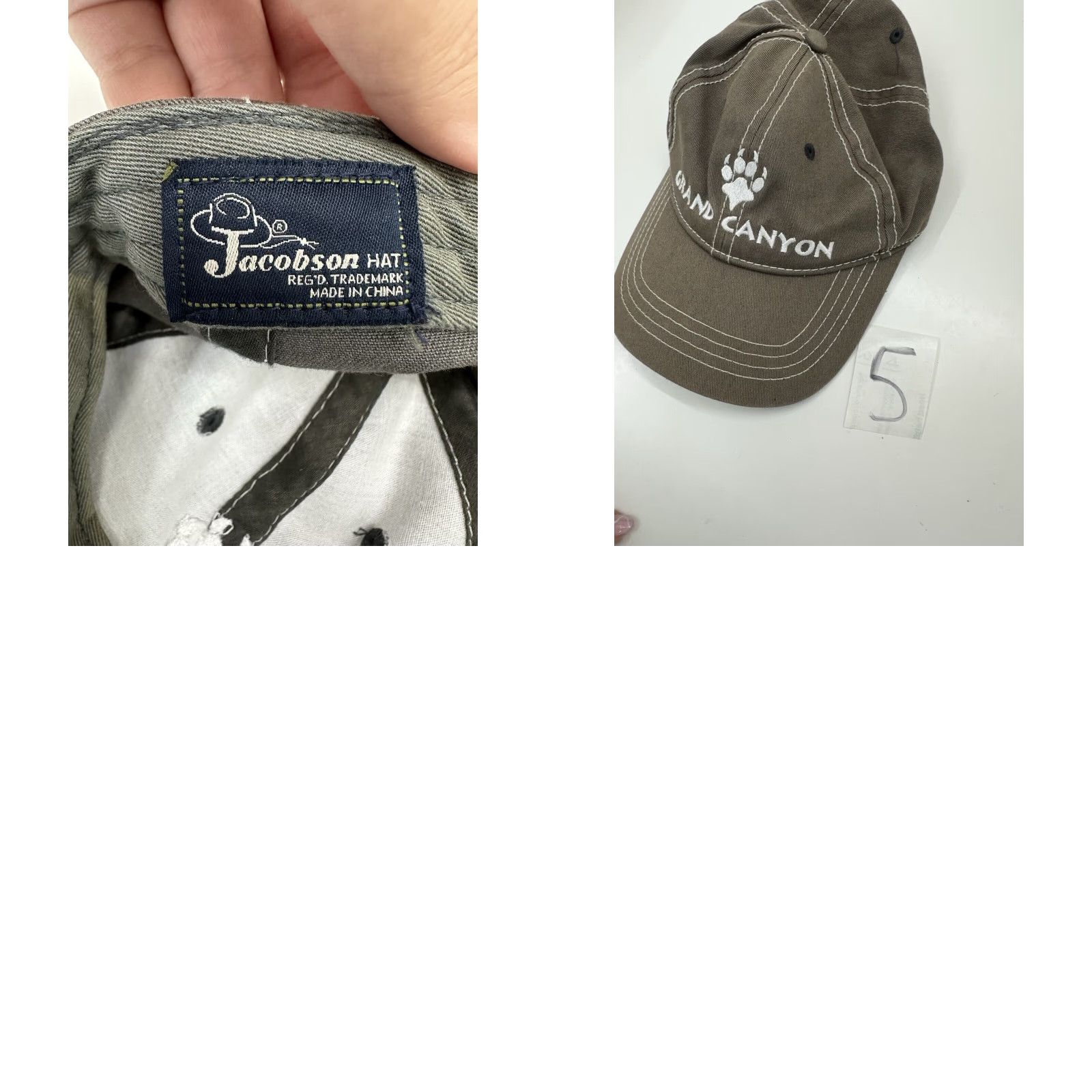 Vintage Jacobson Hat Unisex Baseball Hat Brown Grand Canyon Embroidered Adjustable Size ONE SIZE - 8 Thumbnail