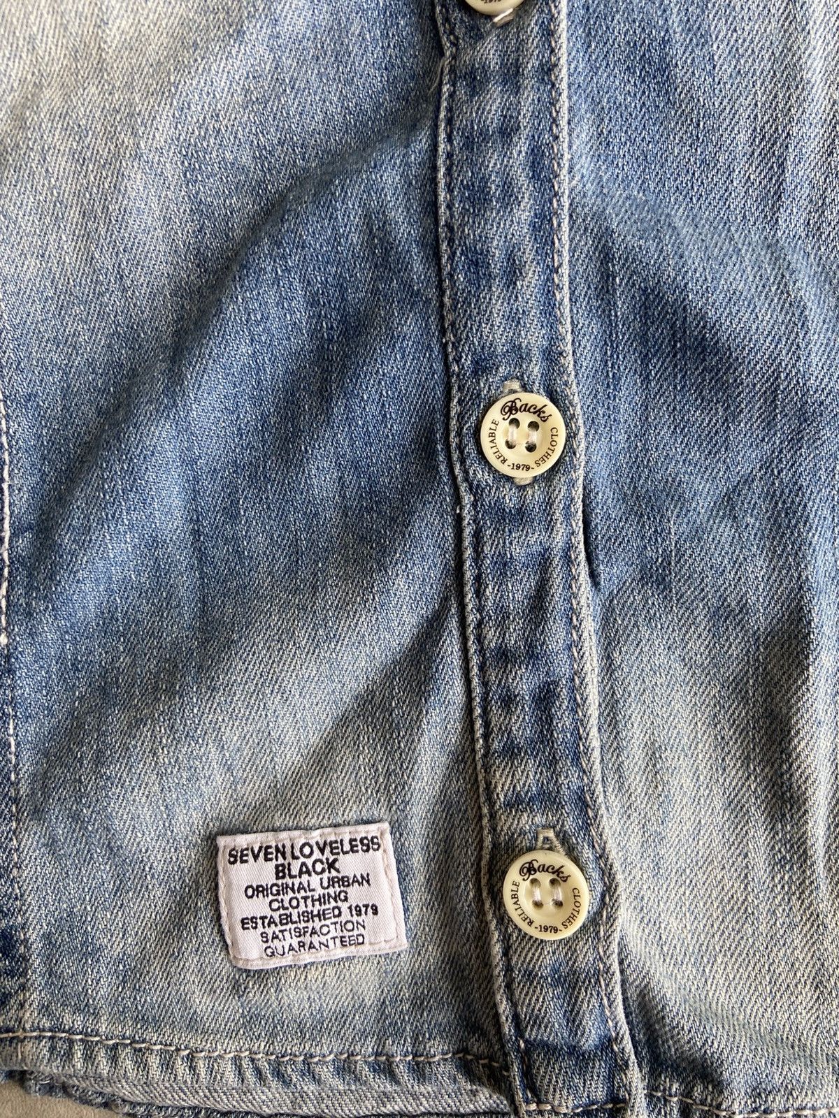 If Six Was Nine × Japanese Brand × Le Grande Bleu (L.G.B.) BACKS BONO Button Up Hoodie Denim Flannel Size US M / EU 48-50 / 2 - 8 Thumbnail