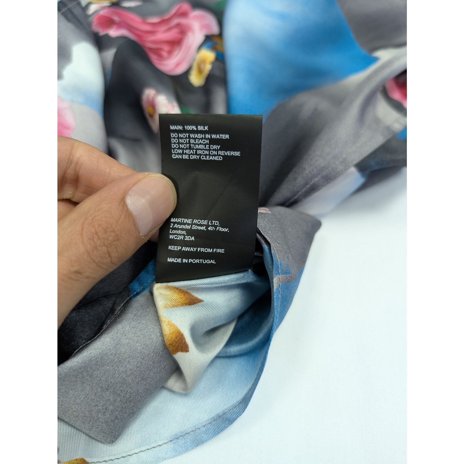 Martine Rose o1rshd1 Classic Shirt Today Floral in Blue/Steel Size US L / EU 52-54 / 3 - 15 Thumbnail