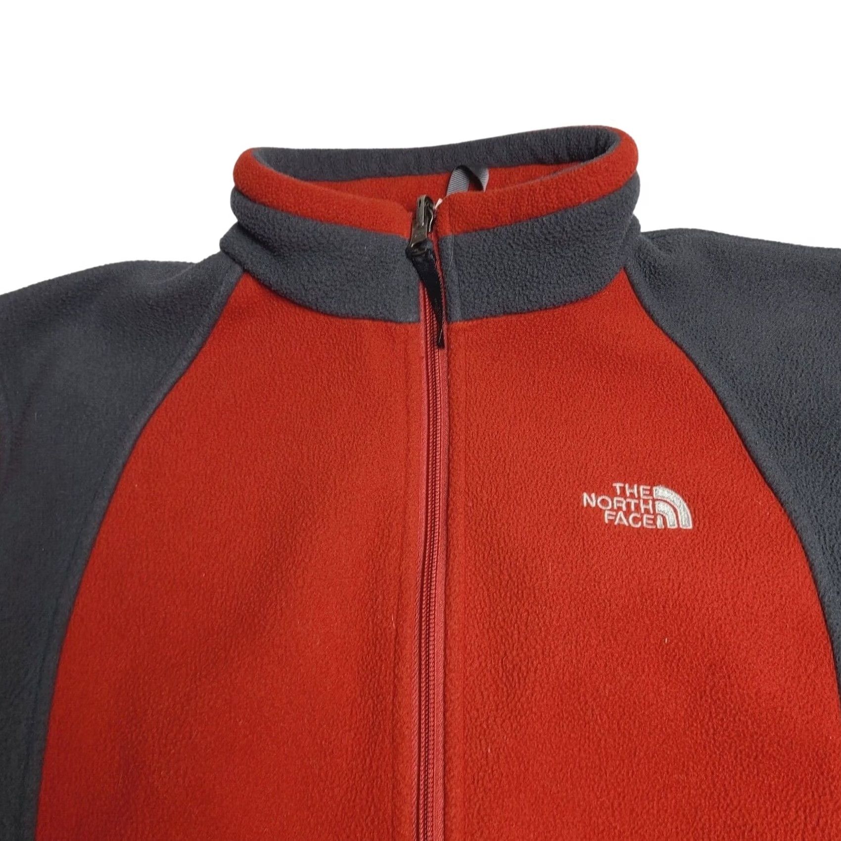 The North Face The North Face Women Jacket Meduim Red Grey Fleece Zip-up Hooded Long Sleeve Pocket Full Zip Casual Modern Regular Women's M Red Grey Fleece Jacket Size M / US 6-8 / IT 42-44 - 3 Thumbnail