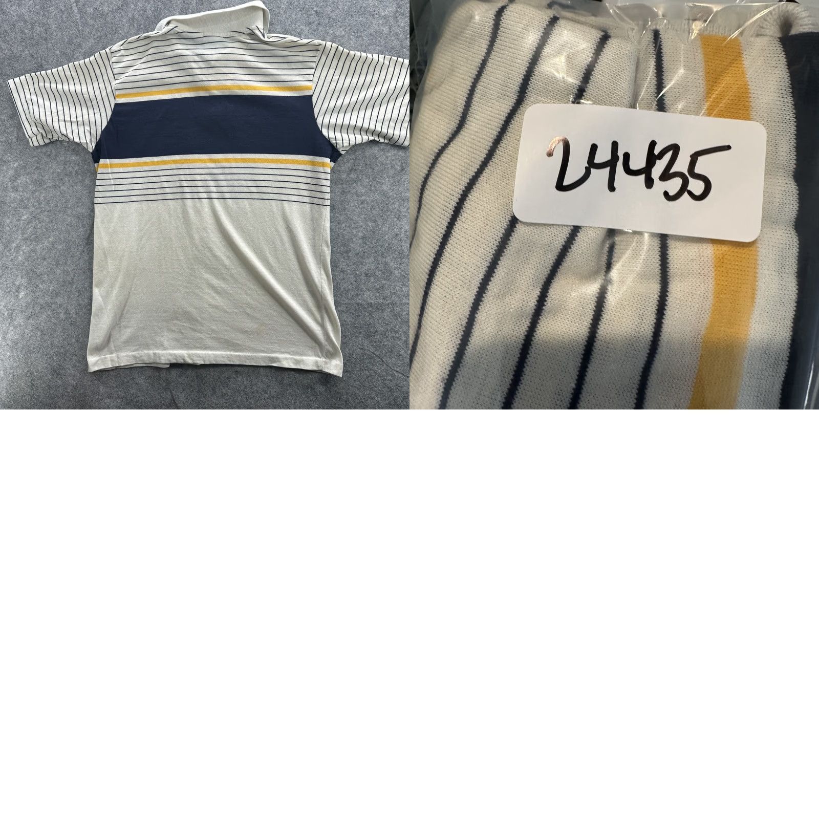 Champion VINTAGE Champion Polo Shirt Mens Large White Navy Striped The Mountain 90s USA Size US L / EU 52-54 / 3 - 10 Thumbnail