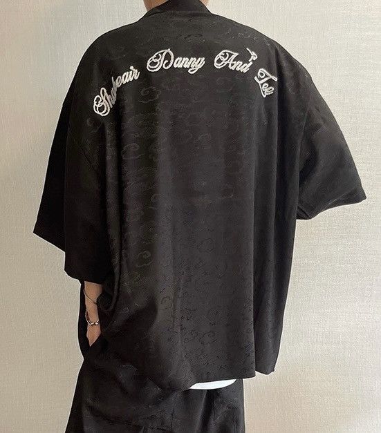Japanese Brand × Vintage Outdoor retro embroidered dragon jacquard silky shirt Size US XL / EU 56 / 4 - 1 Thumbnail