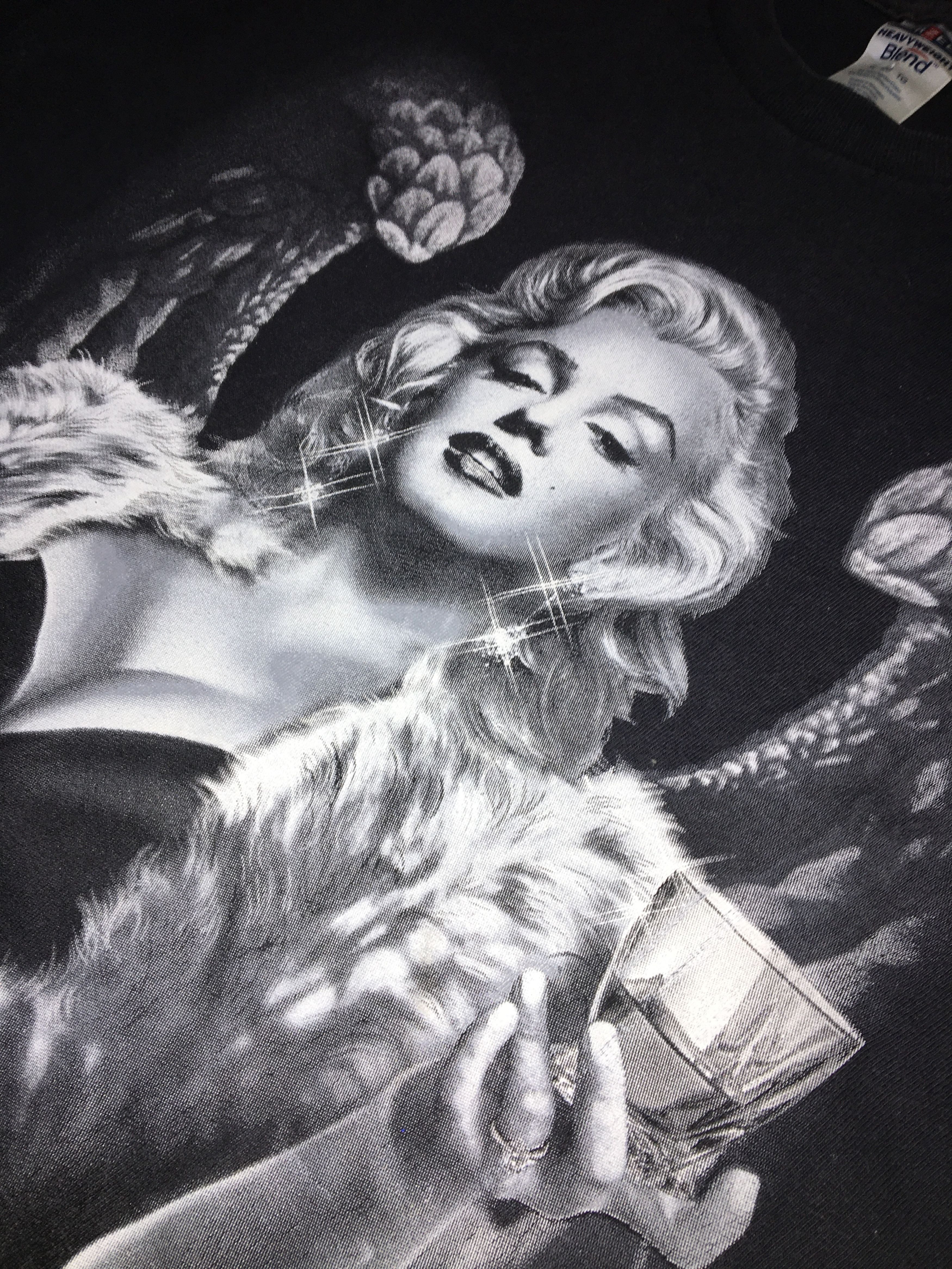 Jerzees VINTAGE MARLYN MONROE BIG PRINT TSHIRT Size US XL / EU 56 / 4 - 5 Thumbnail