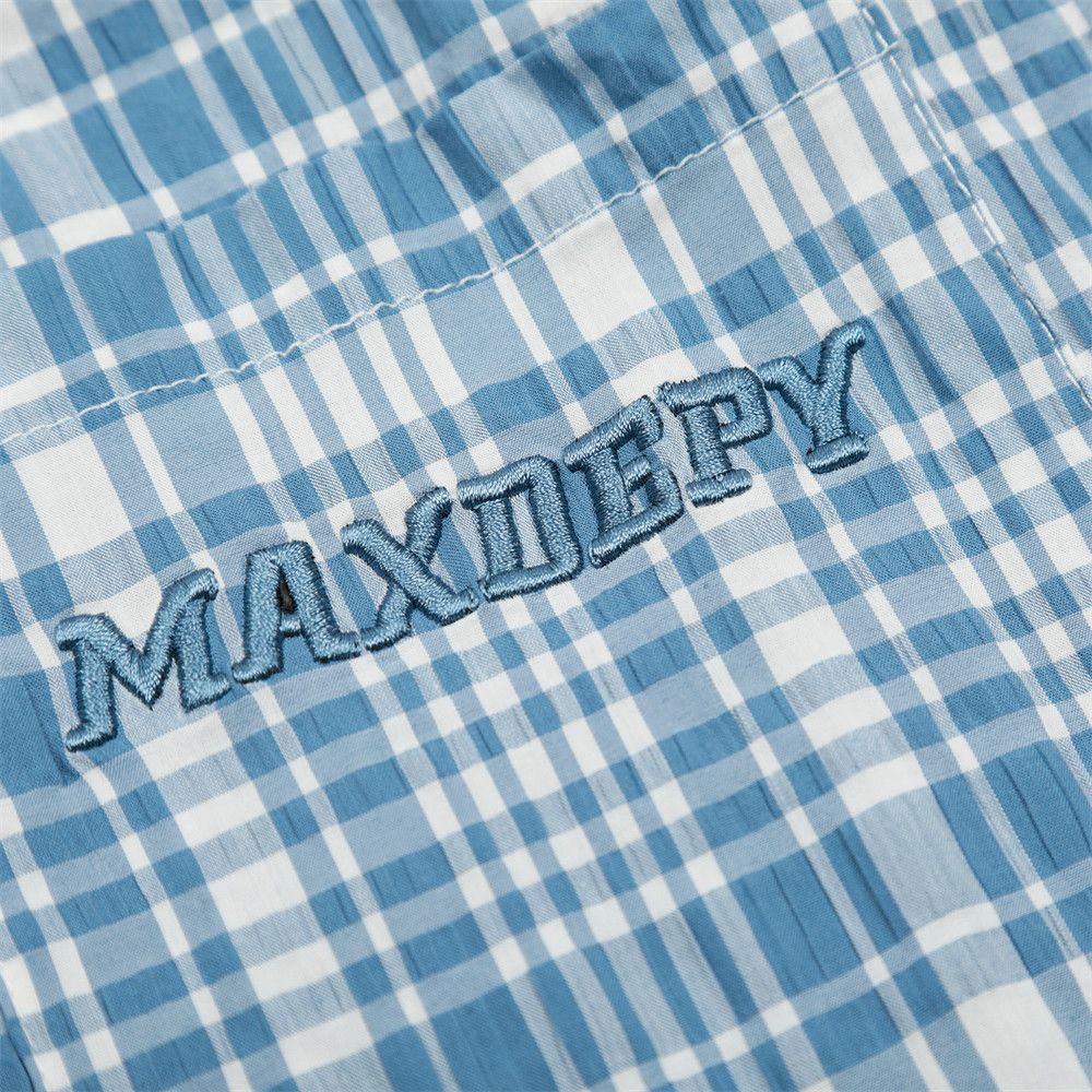 Japanese Brand × Vintage Japanese loose check pocket embroidered letter shirt Size US M / EU 48-50 / 2 - 5 Thumbnail