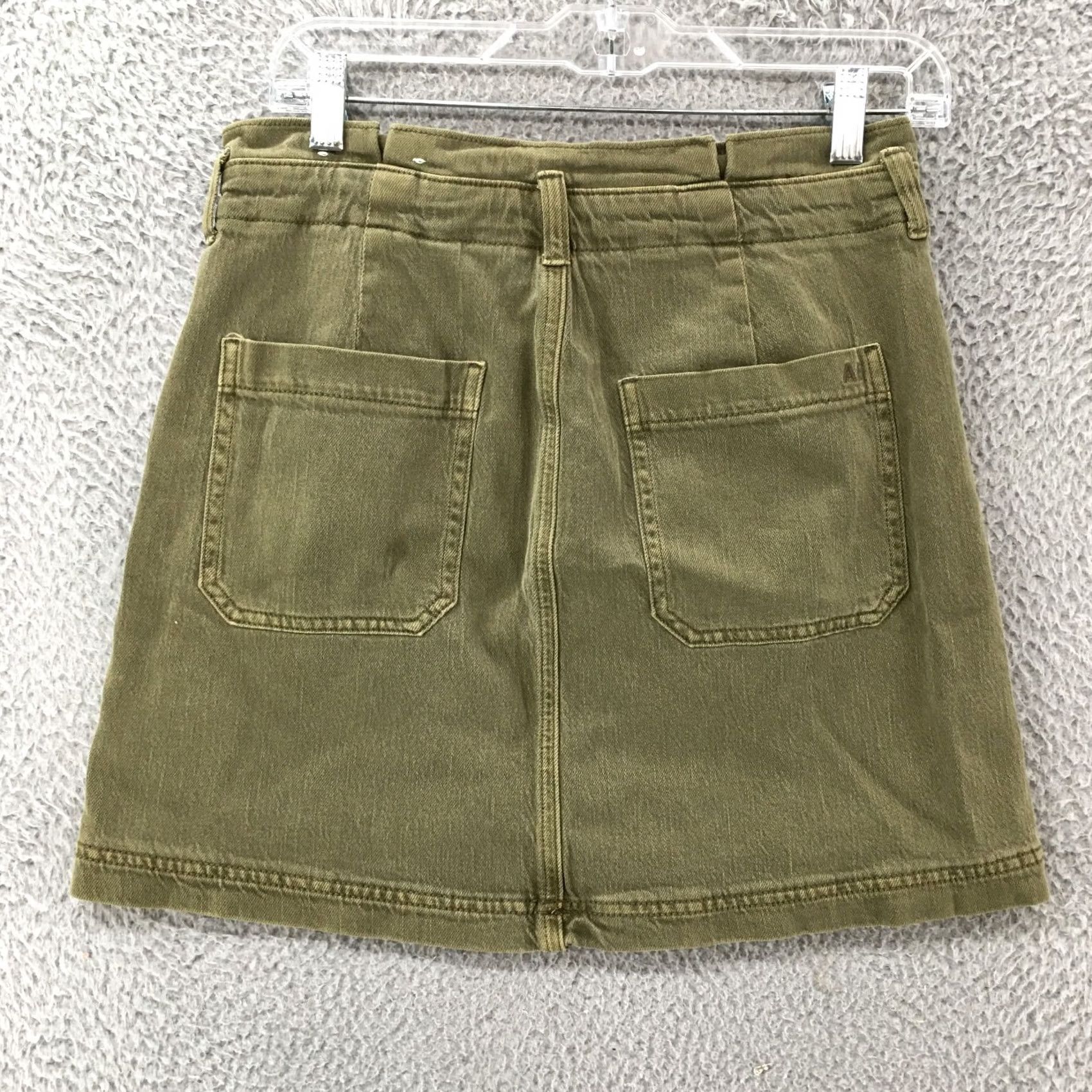 American Eagle Outfitters American Eagle Outfitters Skirt Womens 6 Green Stretch Mini Short Zip Fly Casual Everyday Ready to Wear-? Size 28" / US 6 / IT 42 - 6 Thumbnail
