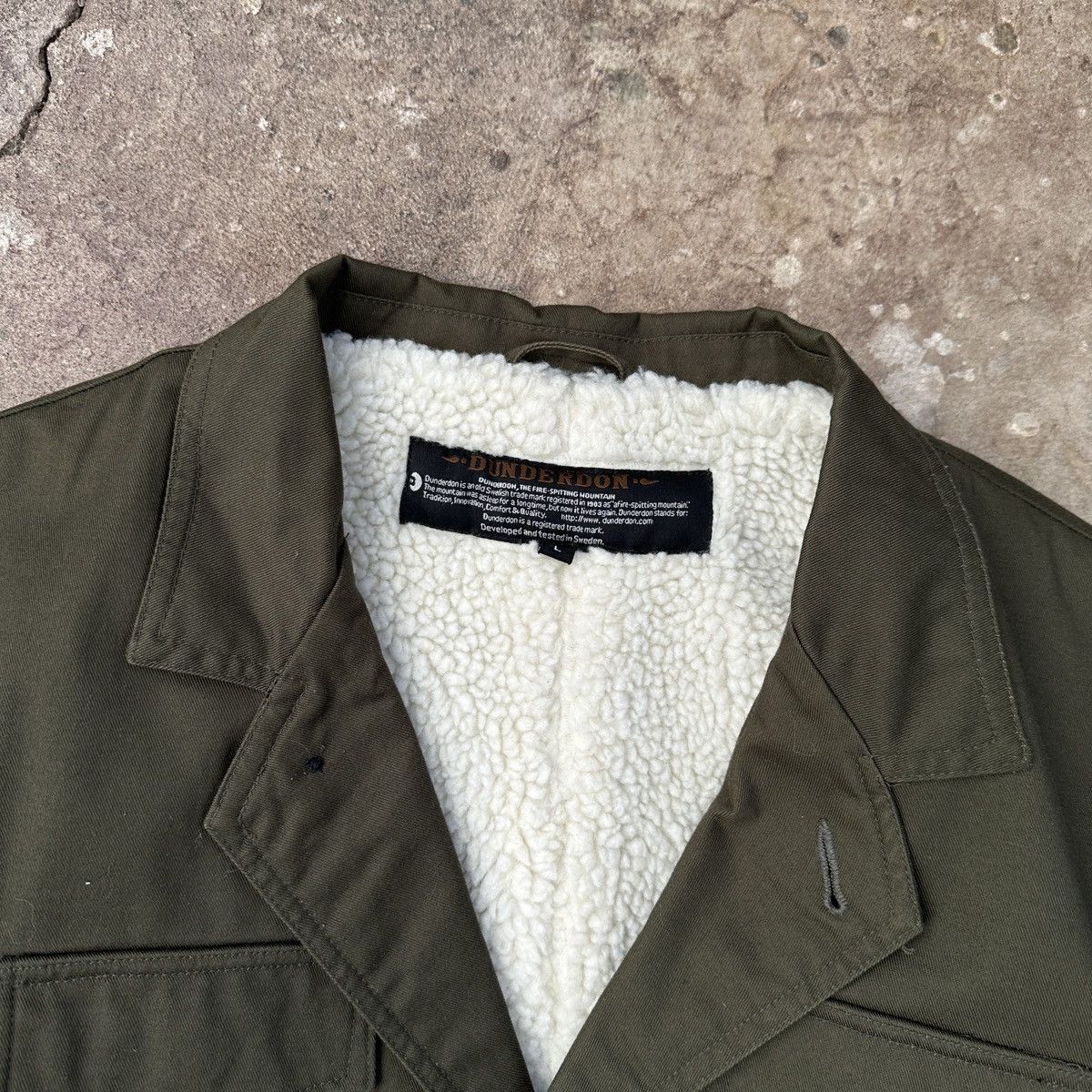 Vintage Dunderdon Sherpa Olive Jacket Size US L / EU 52-54 / 3 - 6 Thumbnail