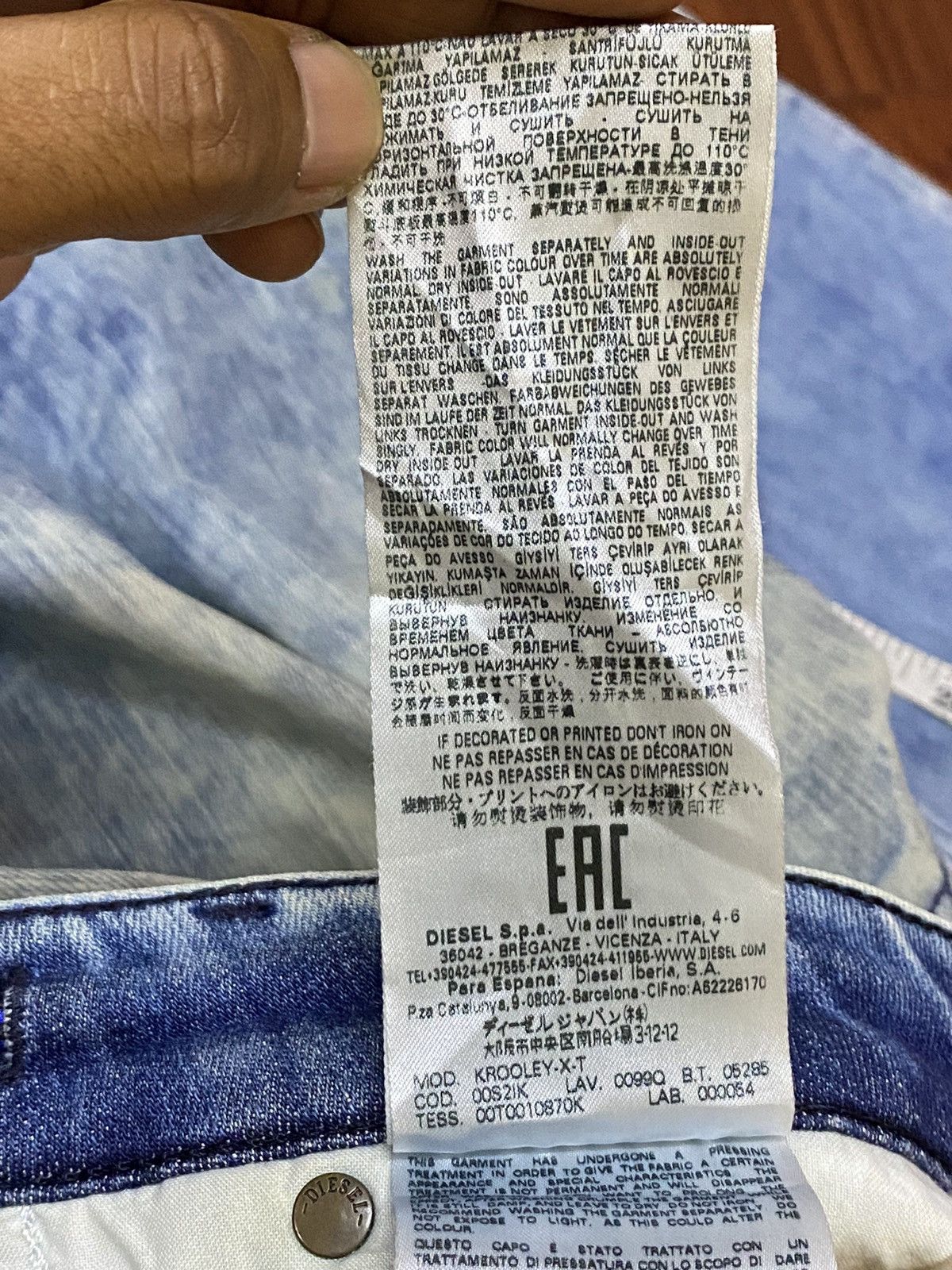 Diesel Black Gold Vintage Diesel Denim Vision Mud Wash Slim Jeans Size US 36 / EU 52 - 20 Thumbnail