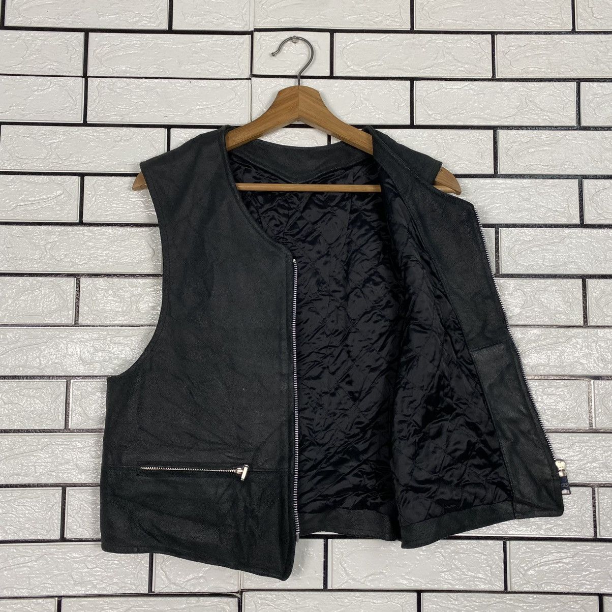 Japanese Brand 🔥VINTAGE VEST LEATHER BIKER MONSIUER NICOLE ISSEY MIYAKE Size US M / EU 48-50 / 2 - 13 Thumbnail
