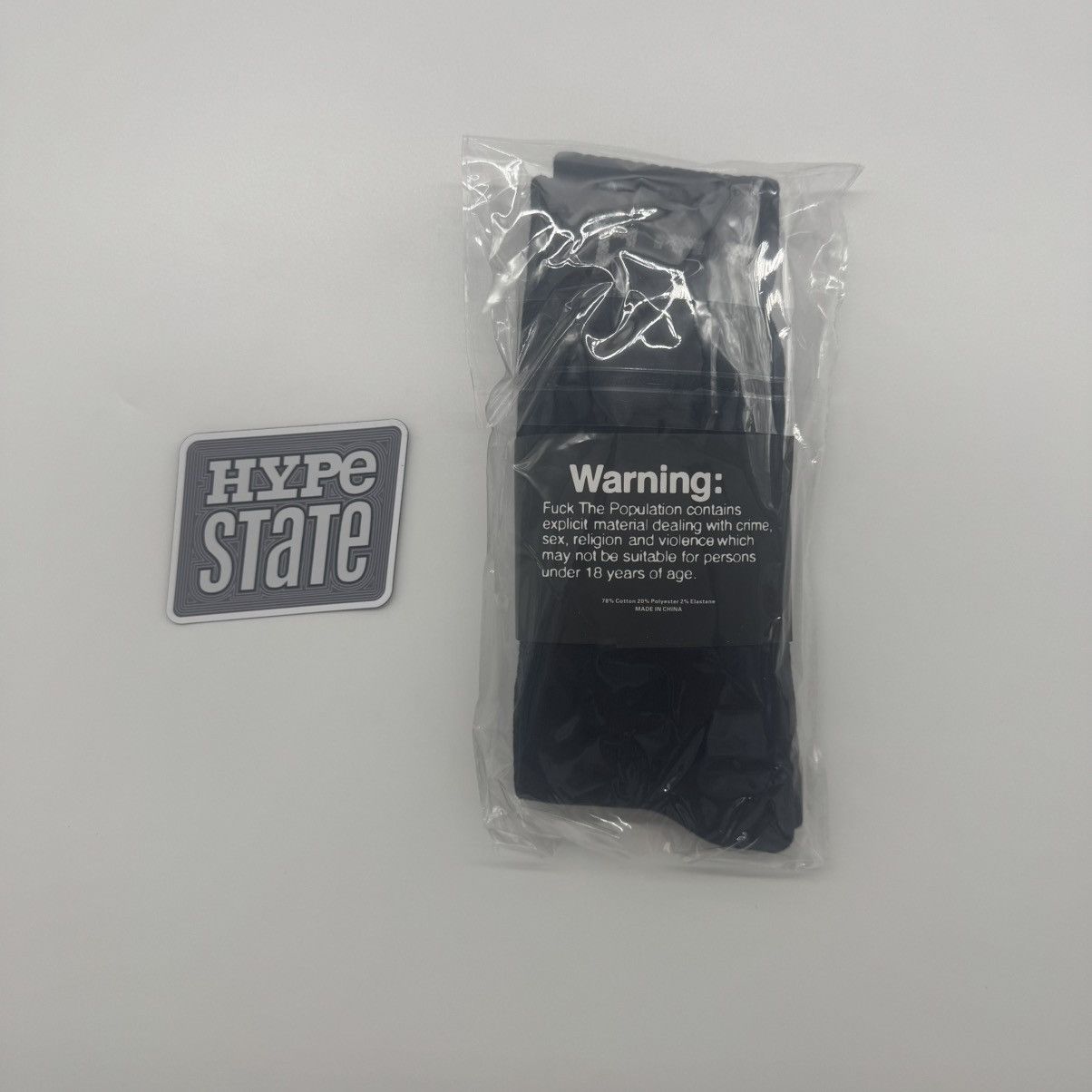 Fuck The Population FTP Bear Socks Navy Size ONE SIZE - 2 Thumbnail
