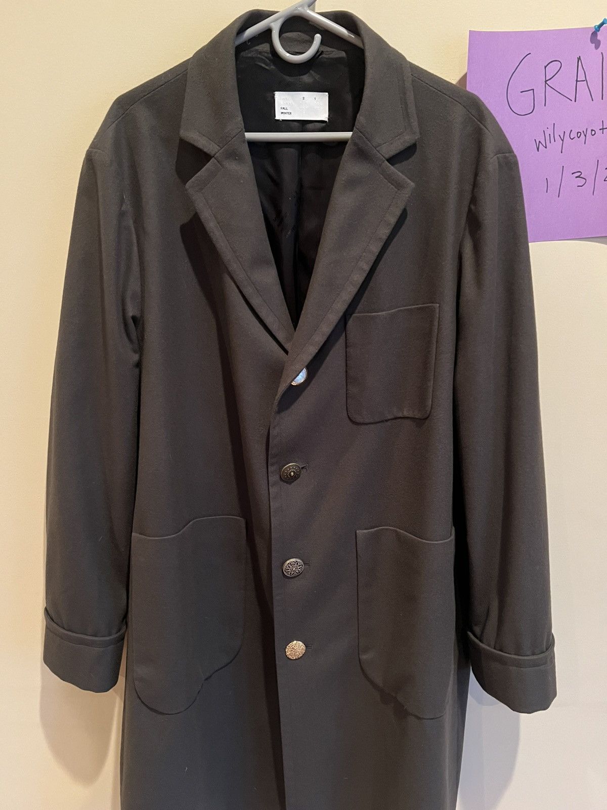 4SDESIGNS 4SDesigns Grey Morning “Robe” Coat Size US L / EU 52-54 / 3 - 2 Thumbnail