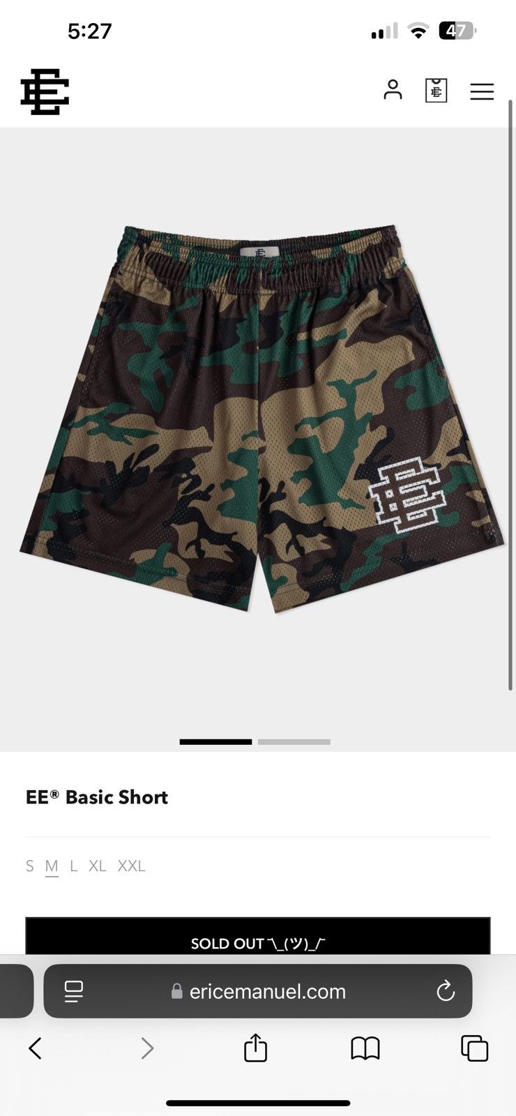 Eric Emanuel Eric Emanuel camo shorts Size US 32 / EU 48 - 1 Thumbnail
