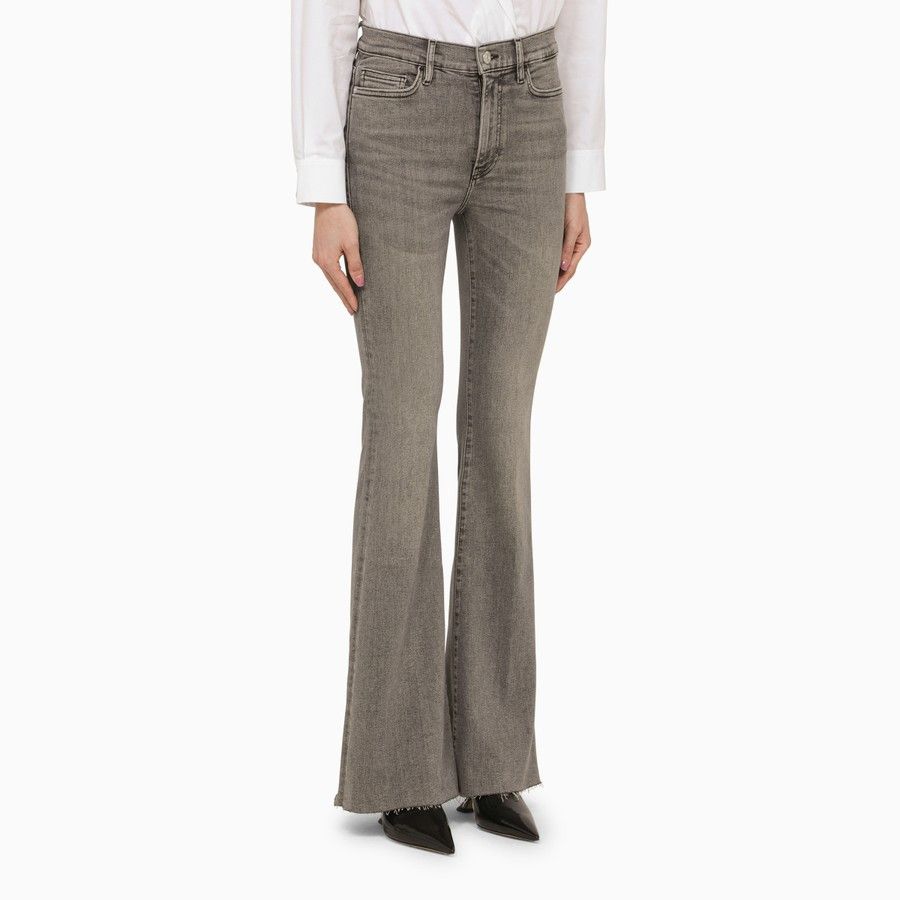 Frame o1d2blof0824 Denim Flared Jeans in Grey Size 30" / US 8 / IT 44 - 3 Thumbnail