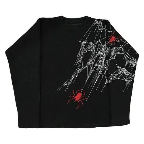 Japanese Brand × Vintage Sweaters spider graphic Stripes Size M / US 6-8 / IT 42-44 - 3 Thumbnail