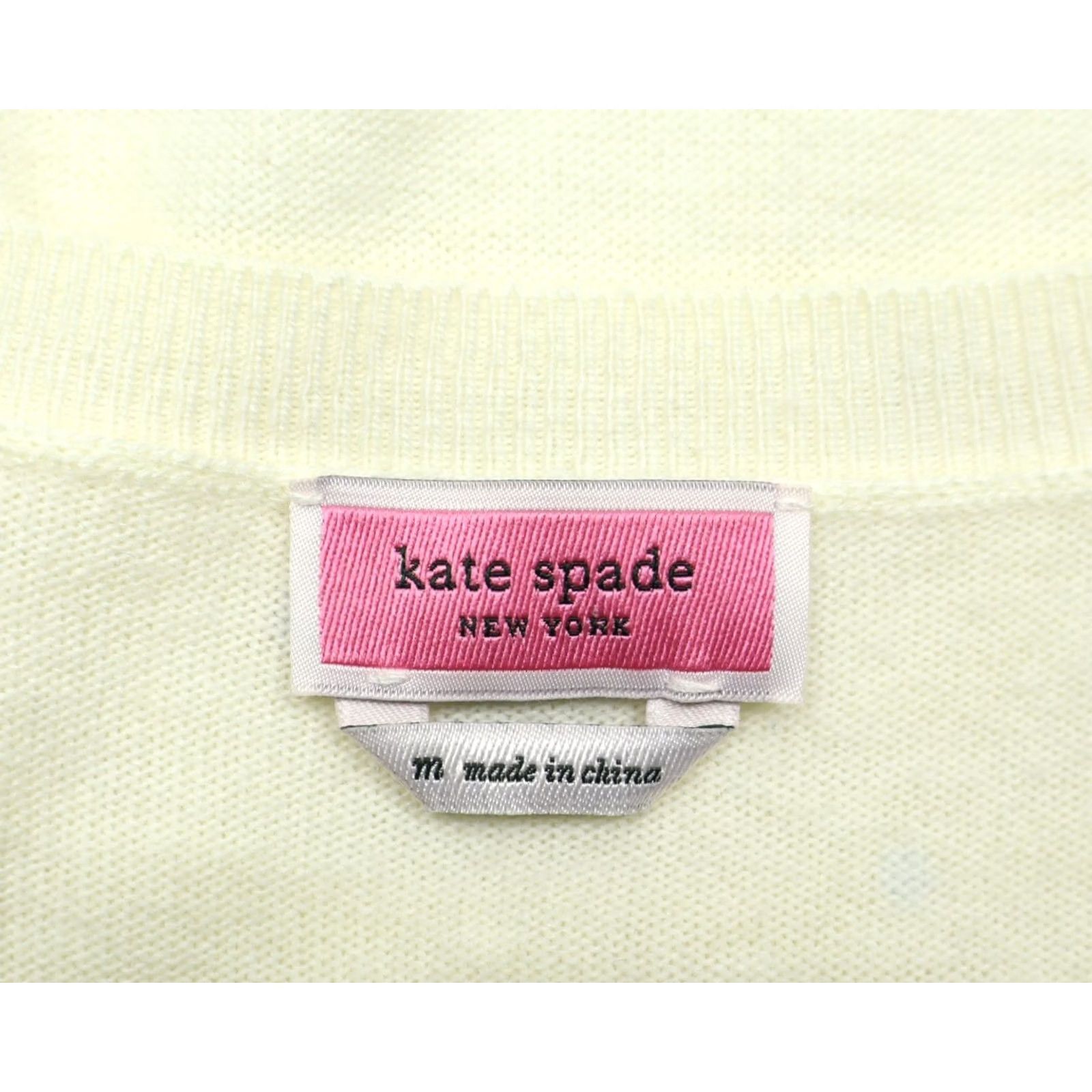 Vintage Kate Spade Women's Sweater Knit Rhinestone White M Size M / US 6-8 / IT 42-44 - 6 Thumbnail
