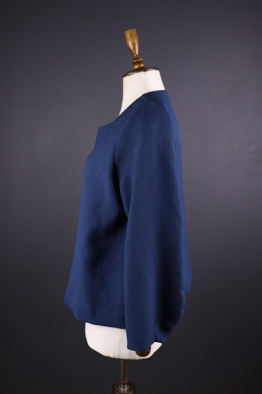 Designer Cop Copine Tou Top Blue Long Sleeve Top Shirt Size L Size L / US 10 / IT 46 - 4 Thumbnail