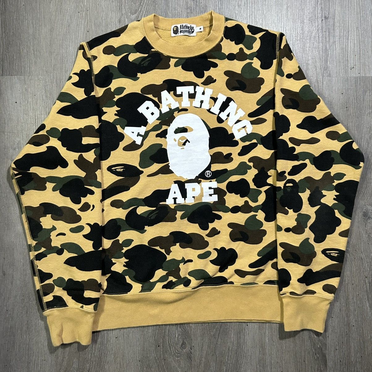 Bape BAPE Yellow Camo Sweatshirt Size US M / EU 48-50 / 2 - 1 Thumbnail