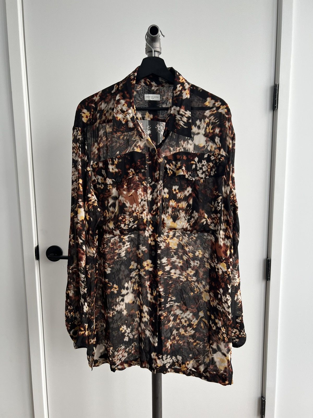 Dries Van Noten Distorted Floral Shirt Size US S / EU 44-46 / 1 - 1 Thumbnail