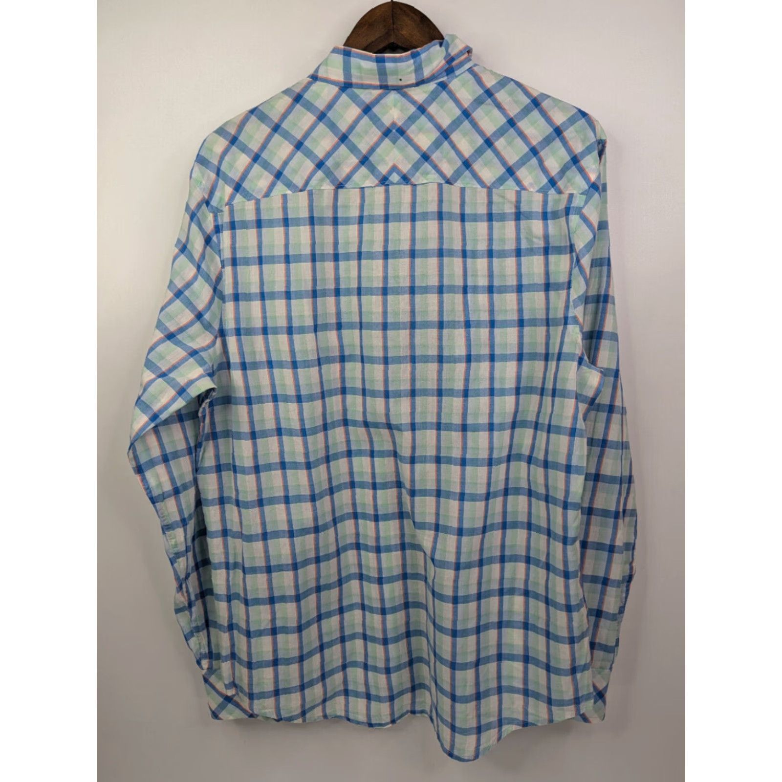 Original Penguin VINTAGE Original Penguin Penguin Heritage Slim Fit Mens Large Shirt Long Sleeve Button Blue Plaid Size US L / EU 52-54 / 3 - 4 Thumbnail
