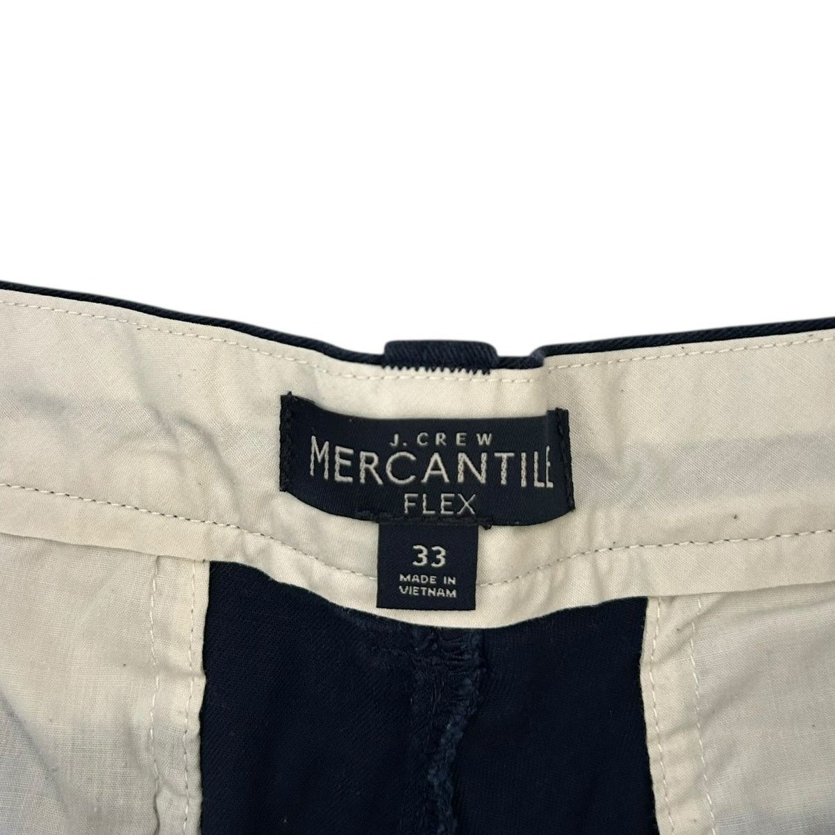 J.Crew J. Crew Mercantile Flex Navy Blue Chino Flat Front Shorts 33 Size US 33 - 2 Thumbnail