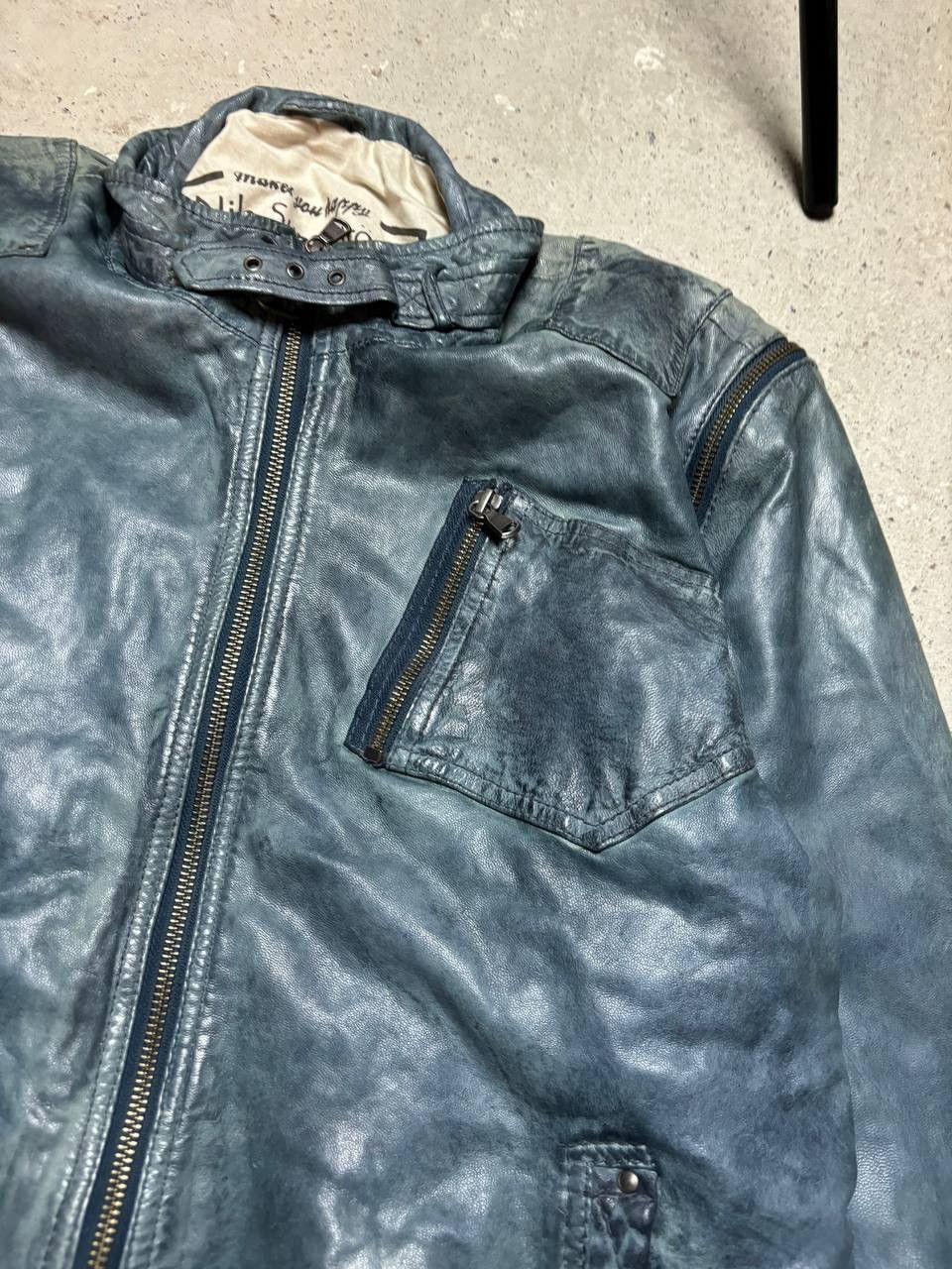 Leather × Vintage Vintage Y2K Denims Goods Leather Biker Poell Style Jacket Size US M / EU 48-50 / 2 - 3 Thumbnail