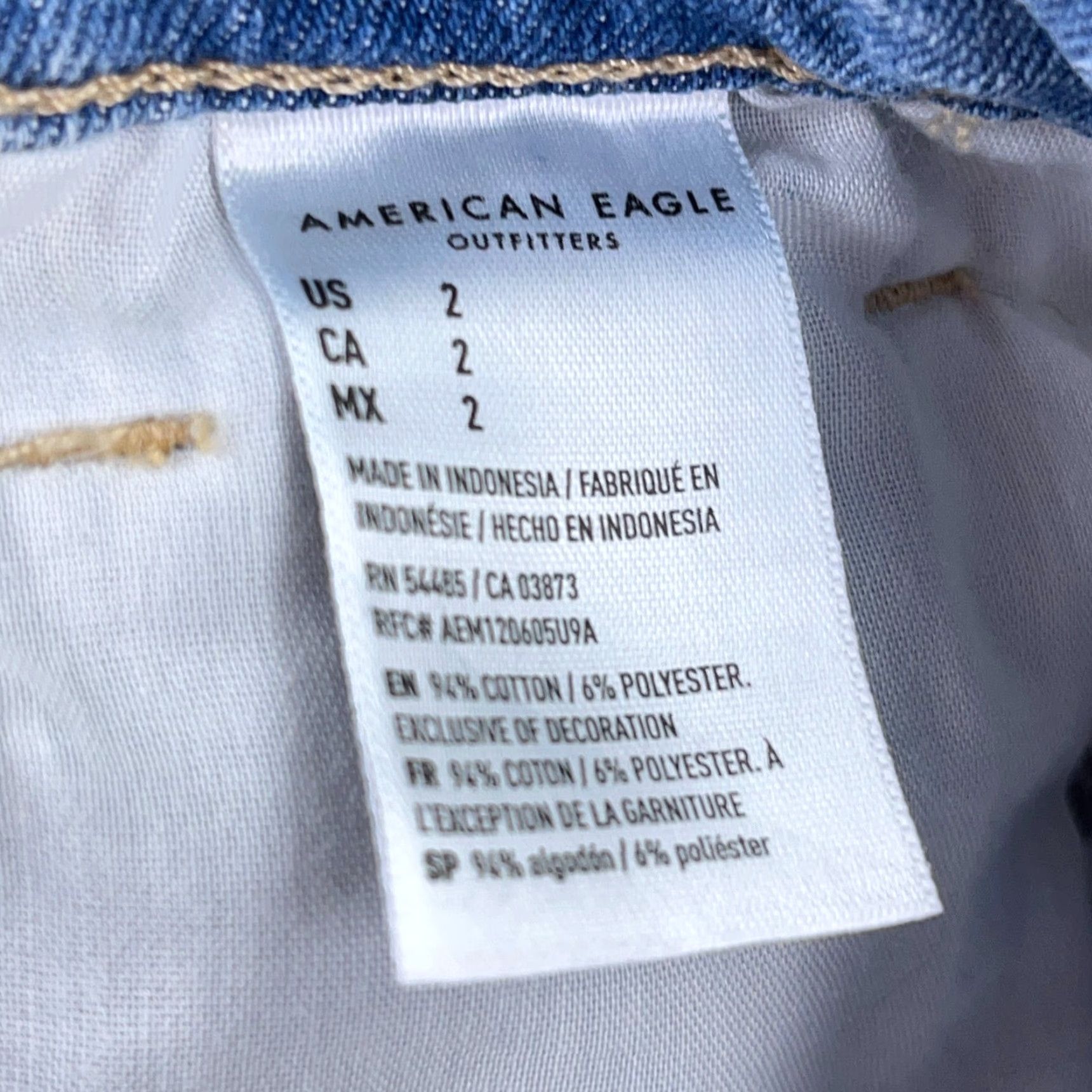American Eagle Outfitters American Eagle Women Shorts 2 Mom High Rise Distressed Med Wash Faded Jorts Blue Size 26" / US 2 / IT 38 - 3 Thumbnail