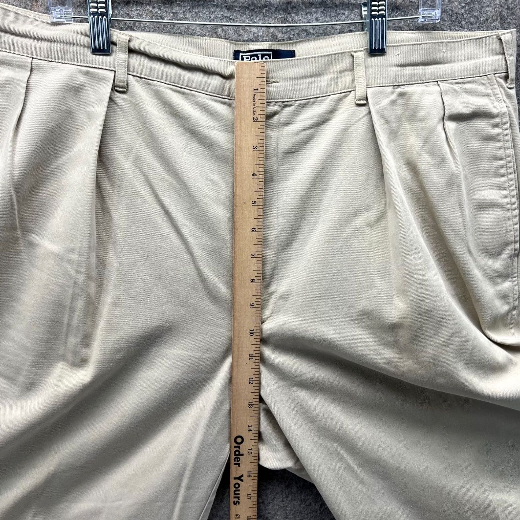 Polo Ralph Lauren VINTAGE Polo Ralph Lauren Pants Dress Men 36x30 Khaki Beige Pleated Straight 36 in Inseam 30in Size US M / EU 48-50 / 2 - 6 Thumbnail