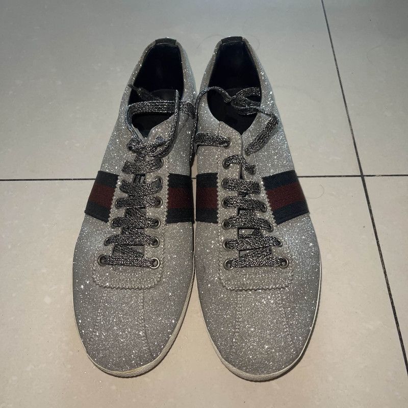 Gucci Gucci Ace Glitter Low-Top Sneakers for Men - Size US 10.5 / EU 43-44 - 2 Thumbnail