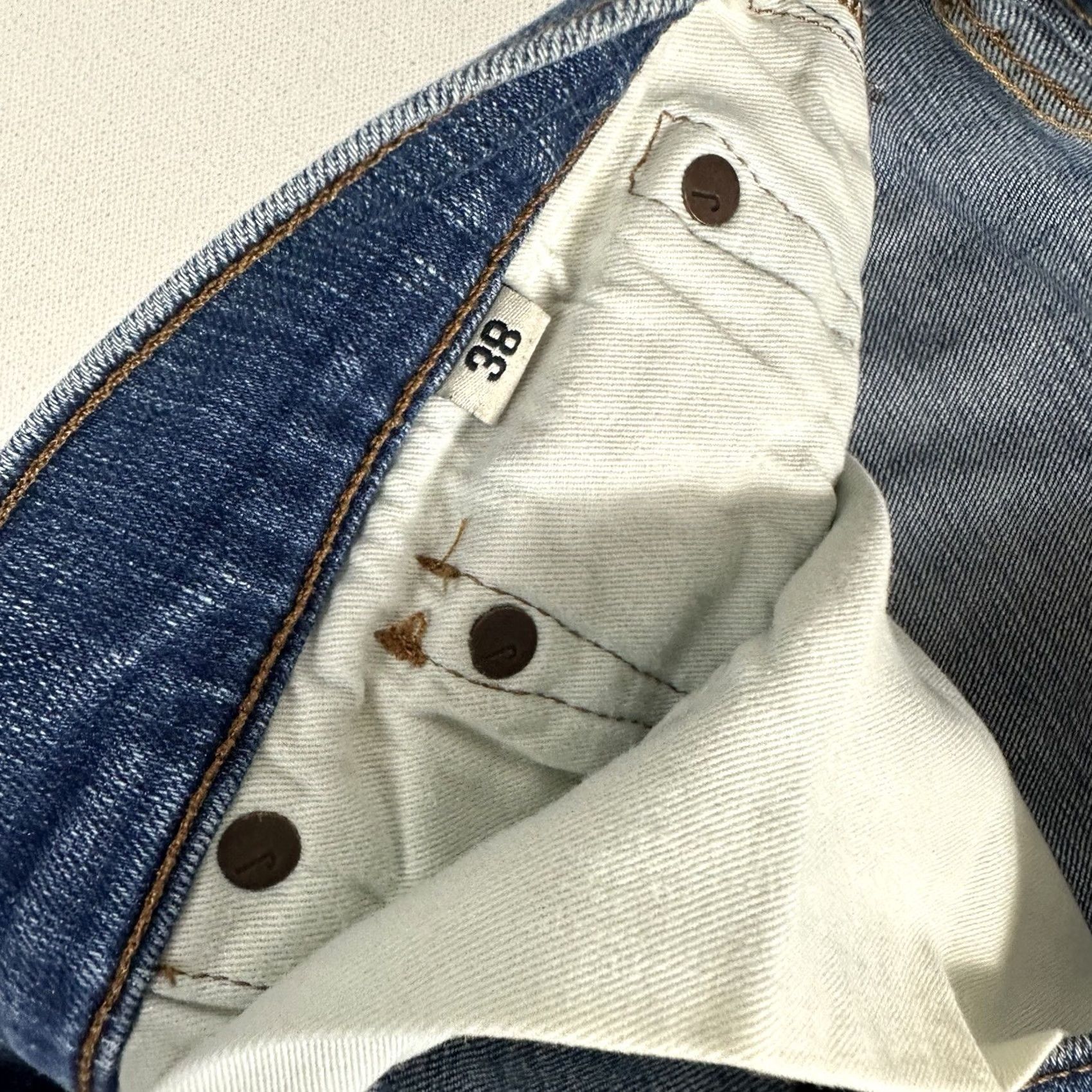 J Brand J Brand Kane Blue Slim Straight Jeans 38x28 Mens Cotton Stretch Zip Waist 38 Inseam 28 Medium Brushed 100% Cotton Jeans Straight Fit Vintage No Size US 38 / EU 54 - 7 Thumbnail