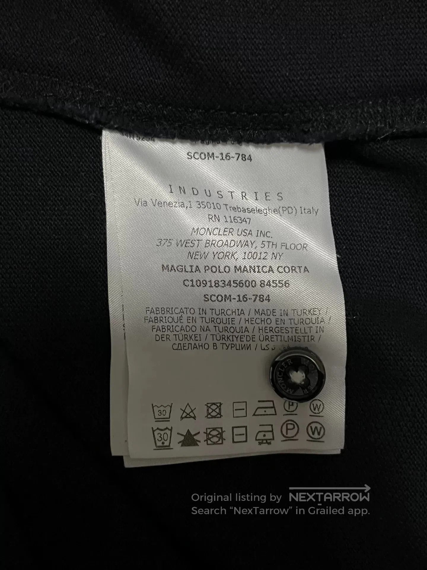 Moncler Moncler Men's Polo Shirt with Logo. Size US XXL / EU 58 / 5 - 7 Thumbnail