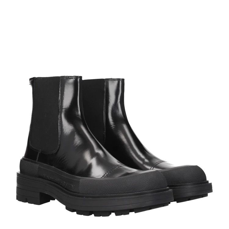 Alexander McQueen o1y1024 Ankle Boots in Black Size US 12 / EU 45 - 1 Thumbnail