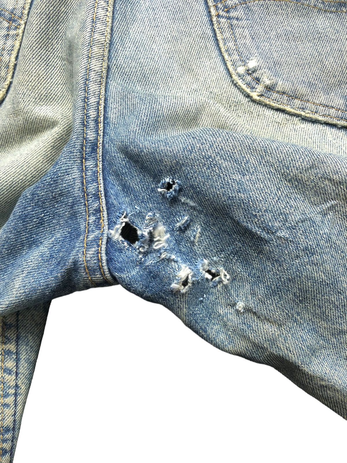 If Six Was Nine × Le Grande Bleu (L.G.B.) × Lee Vintage Lee Riders Distressed Jeans Made in USA Size US 30 / EU 46 - 13 Thumbnail