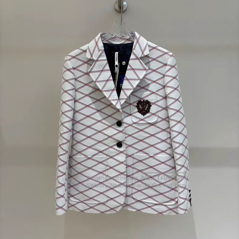 Louis Vuitton Louis Vuitton Diamond Print Single Breasted Badge Jacket Size S / US 4 / IT 40 - 1 Thumbnail