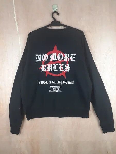 image of Seditionaries x The Anarchy Anarchy No More Rules Fuck The System Sweaters 2781Dll in Black (Size X