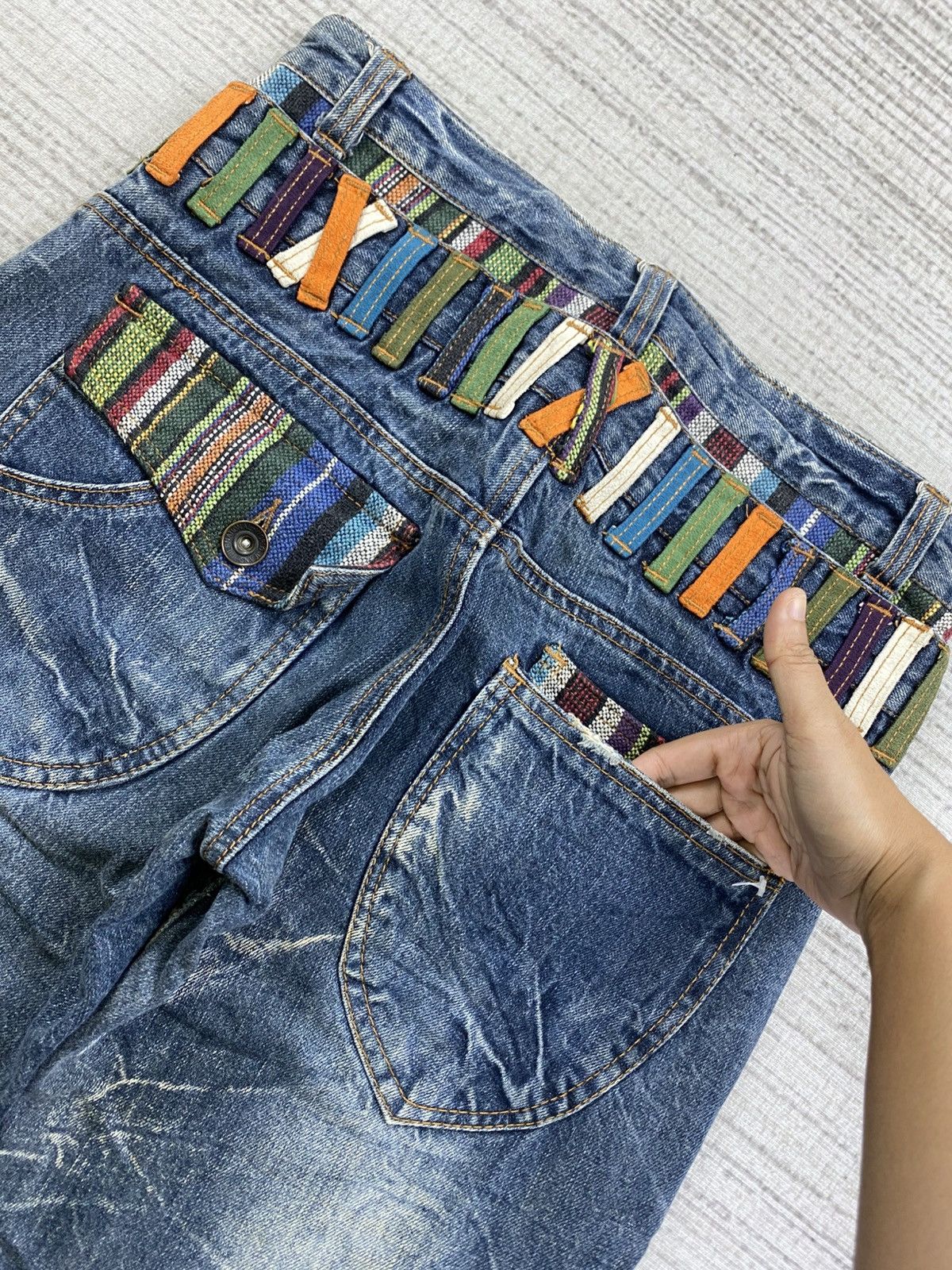Hysteric Glamour Vintage Nylaus Hysteric Clothing Double Waist Denim Pants Size US 30 / EU 46 - 11 Thumbnail