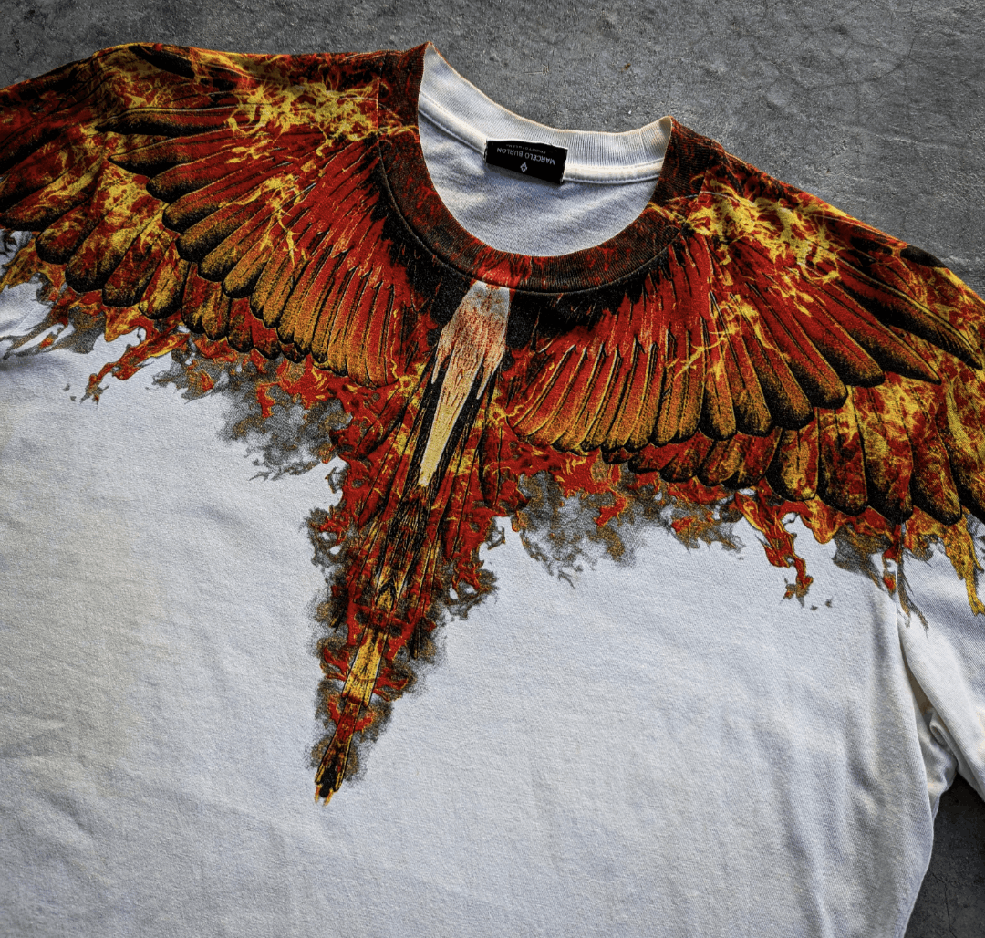 Marcelo Burlon Marcelo Burlon Flame Wings Tshirt Size US M / EU 48-50 / 2 - 2 Thumbnail
