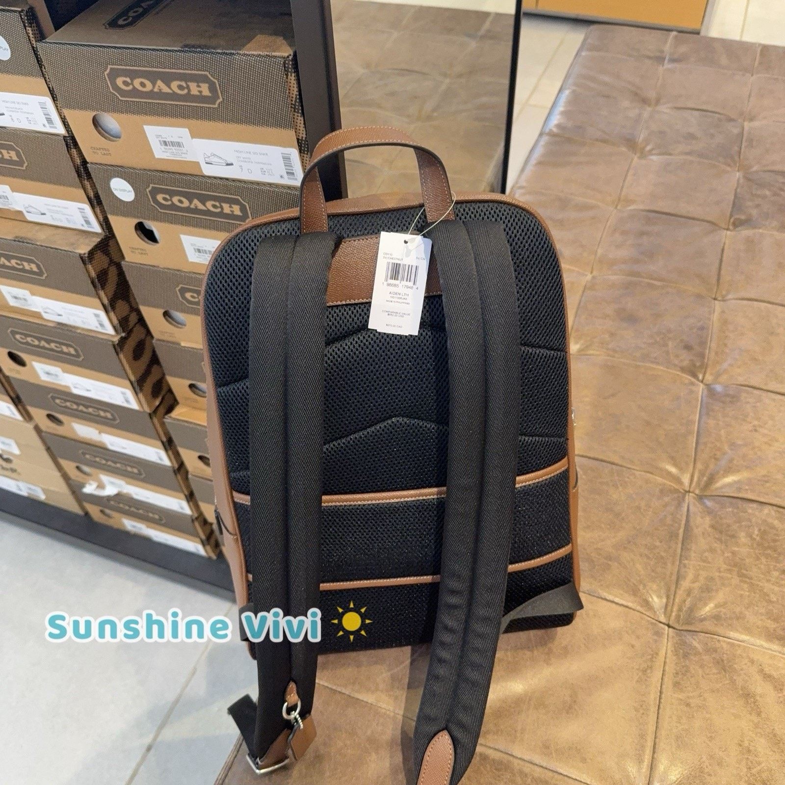 Coach NWT Coach Aiden Backpack leather CDY10 Silver CHESTNUT Size ONE SIZE - 6 Thumbnail