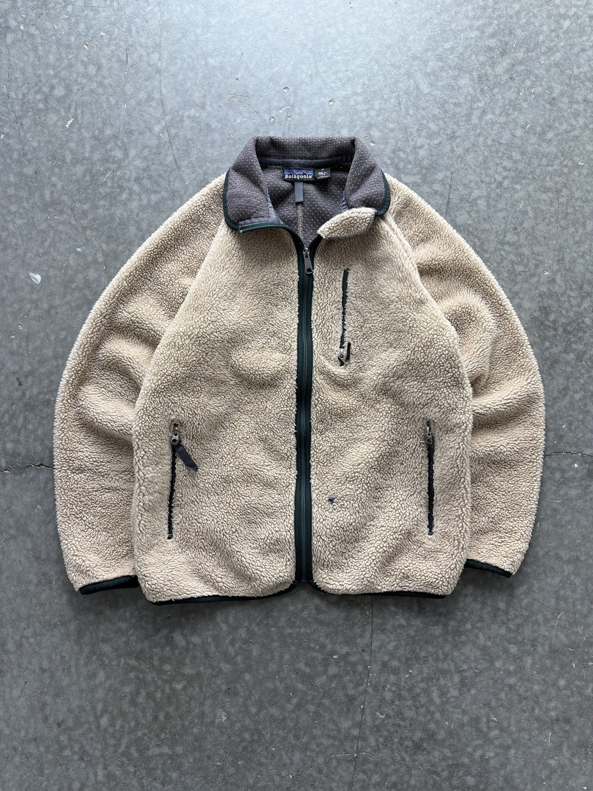 Patagonia Vintage 90s Patagonia Retro X Cardigan Jacket Oatmeal Size US M / EU 48-50 / 2 - 1 Thumbnail