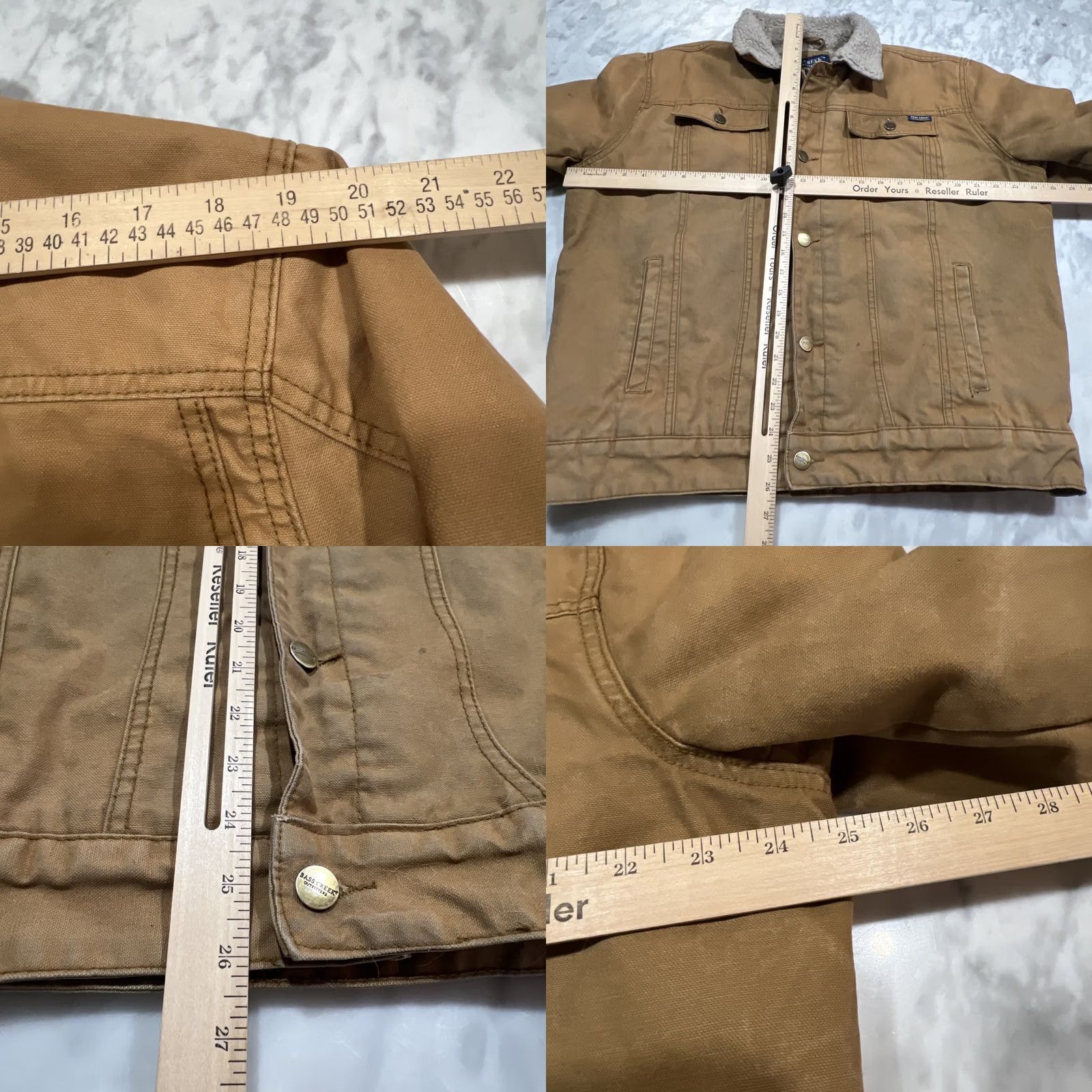 Vintage Bass Creek Outfitters Workwear Brown Jacket Size L Men - Work Jacket Sherpa Lined Cotton Canvas Military Winter Tan Size US L / EU 52-54 / 3 - 8 Thumbnail